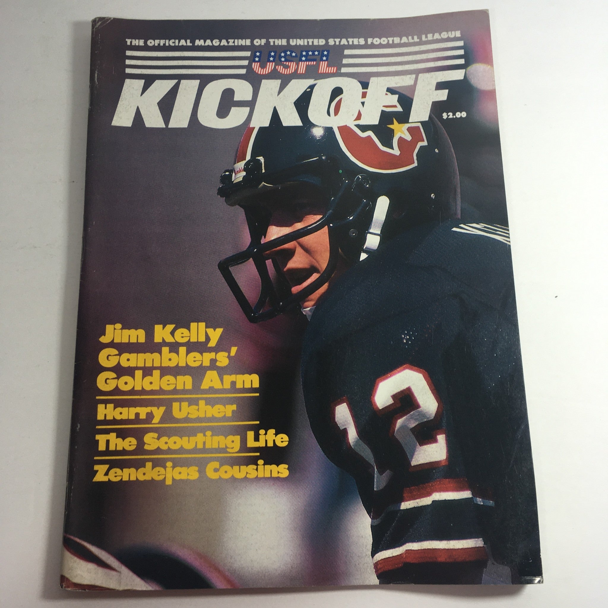 VTG USFL Kickoff Official Magazine 1985 Vol. 3 #5 - Jim Kelly / Houston Gamblers