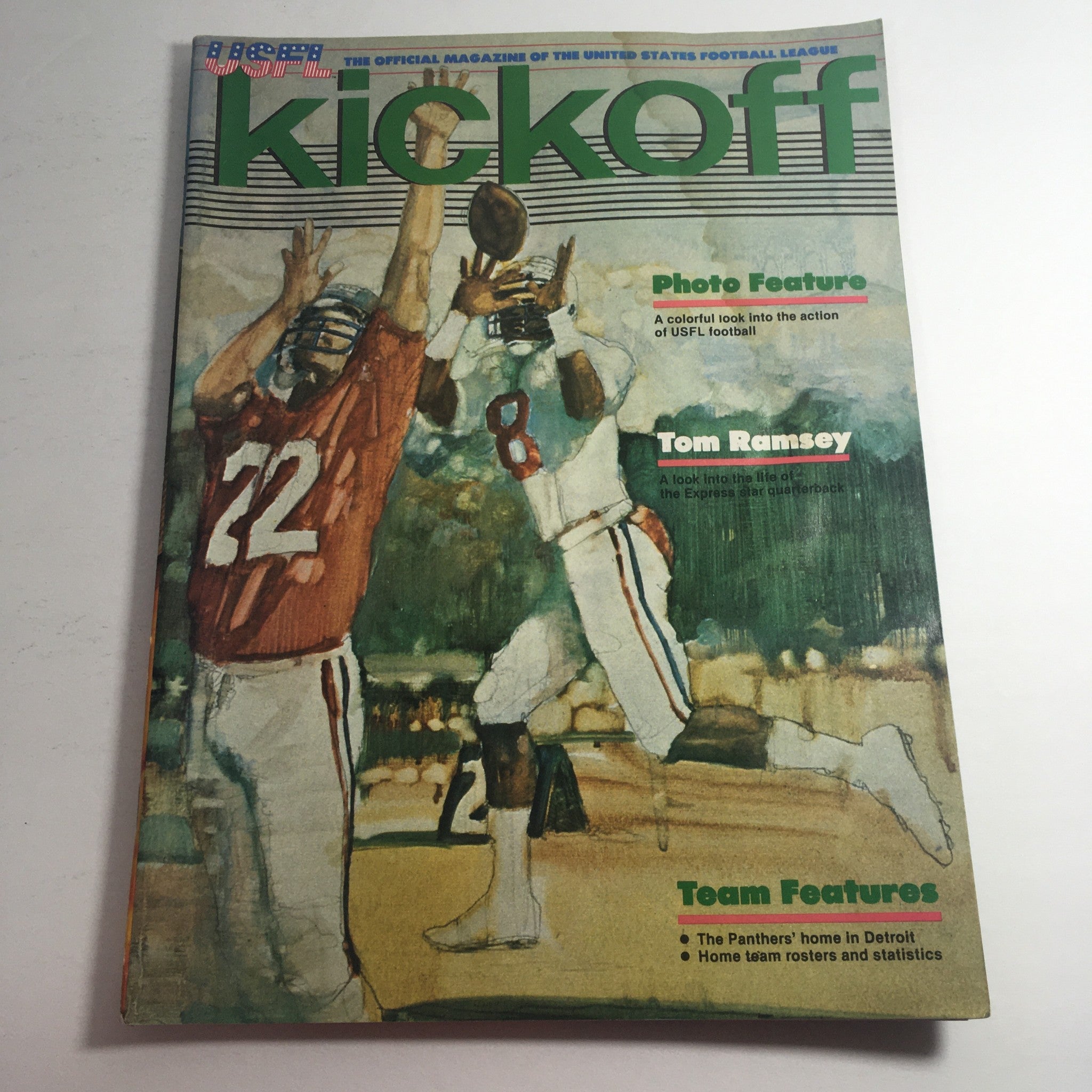 VTG USFL Kickoff Official Magazine 1983 Vol. 1 #5 - Tom Ramsey / Newsstand