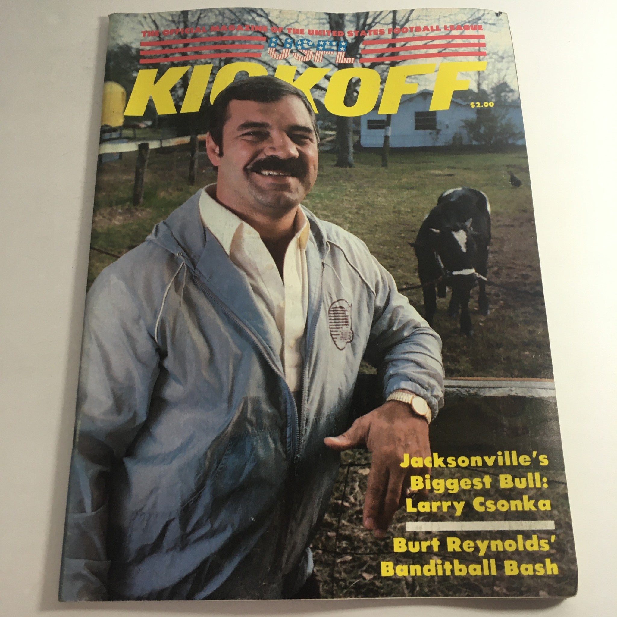 VTG USFL Kickoff Official Magazine 1984 Vol. 2 #6 - Burt Reynold / Larry Csonka