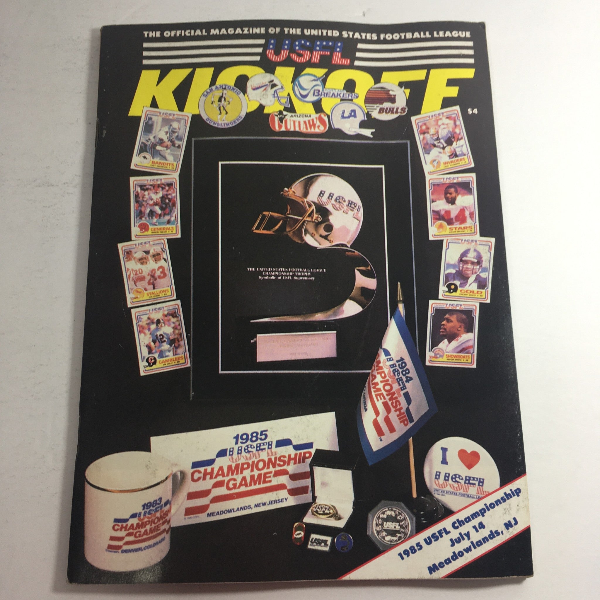 VTG USFL Kickoff Official Magazine 1985 Vol 3 #12 - Championship Meadowlands, NJ