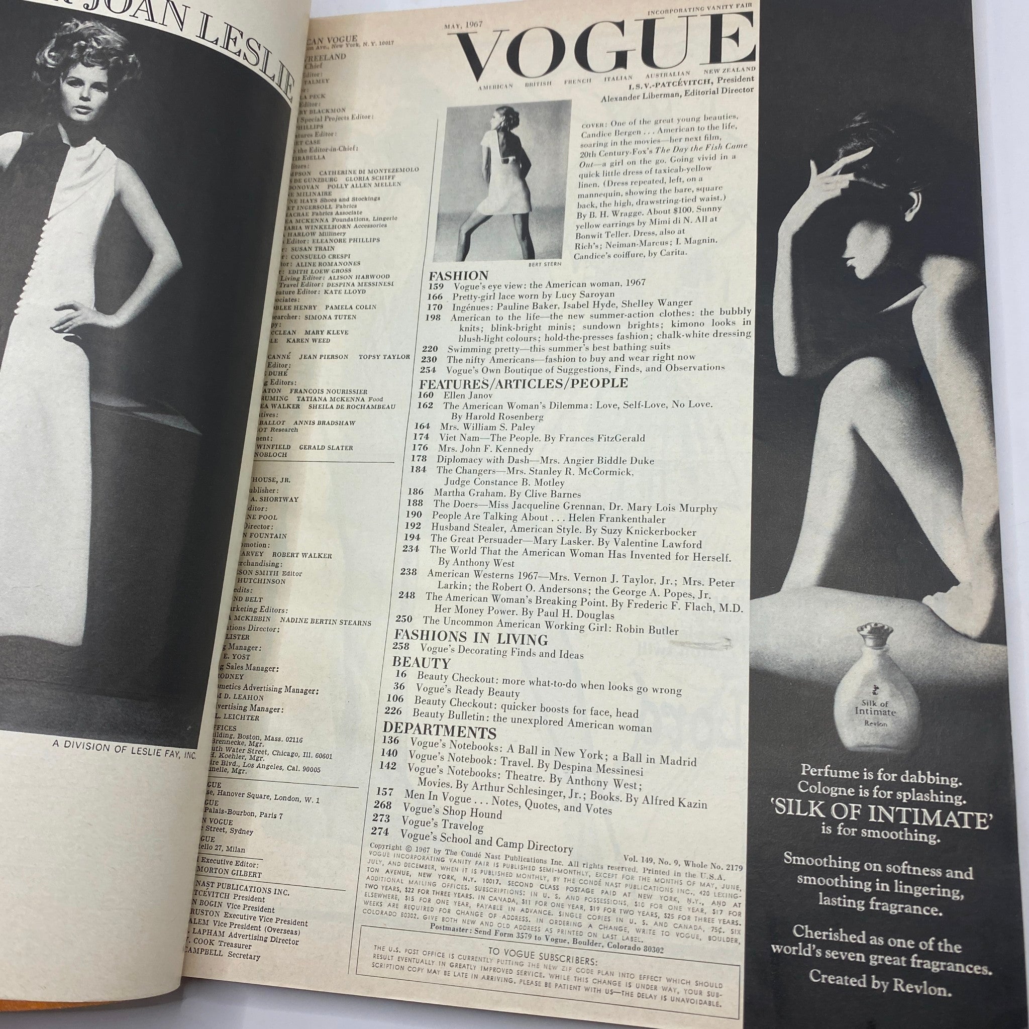 VTG Vogue Magazine May 1967 Candice Bergen by Bert Stern No Label