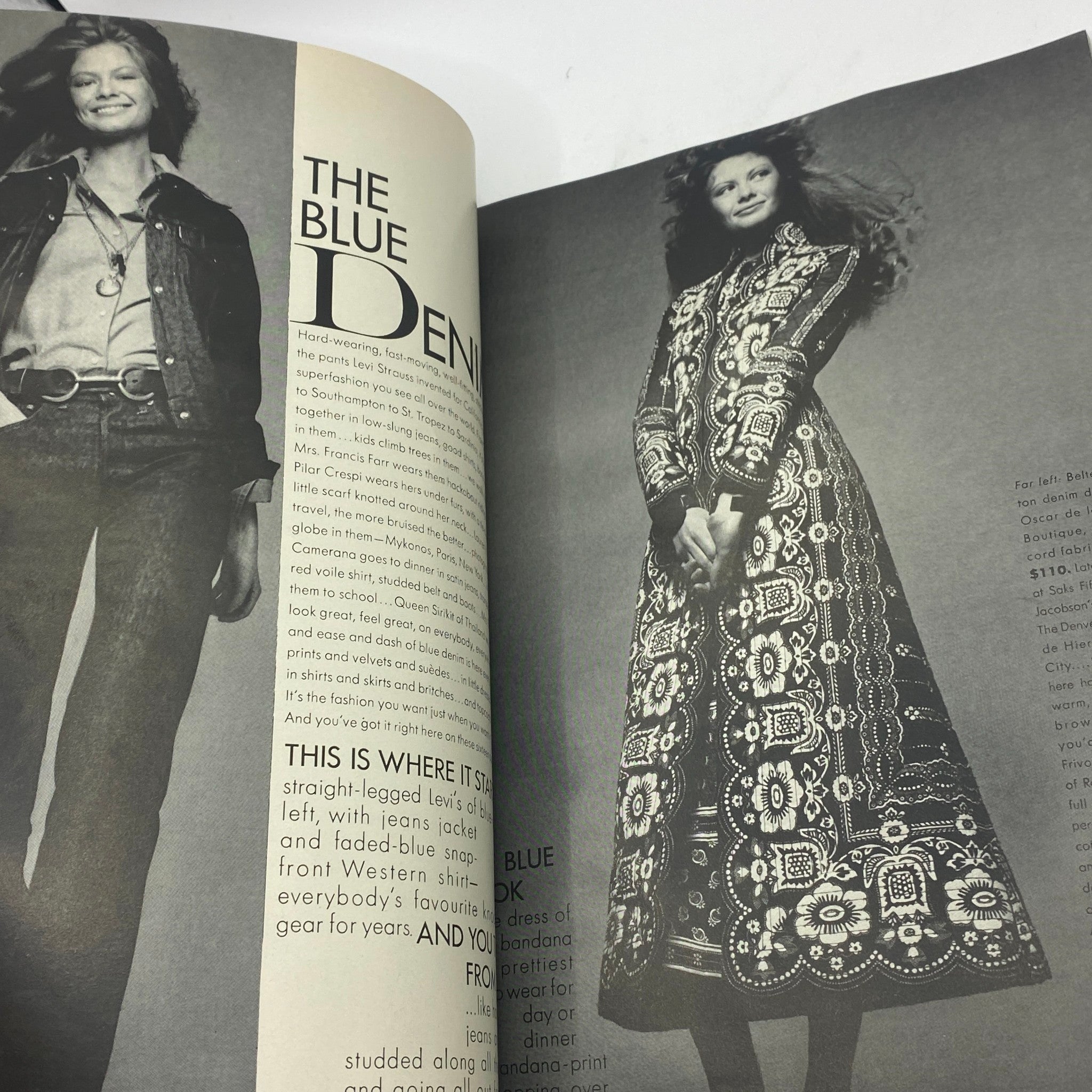 VTG Vogue Magazine January 15 1971 Catherine Jourdan by de Rosnay No Label