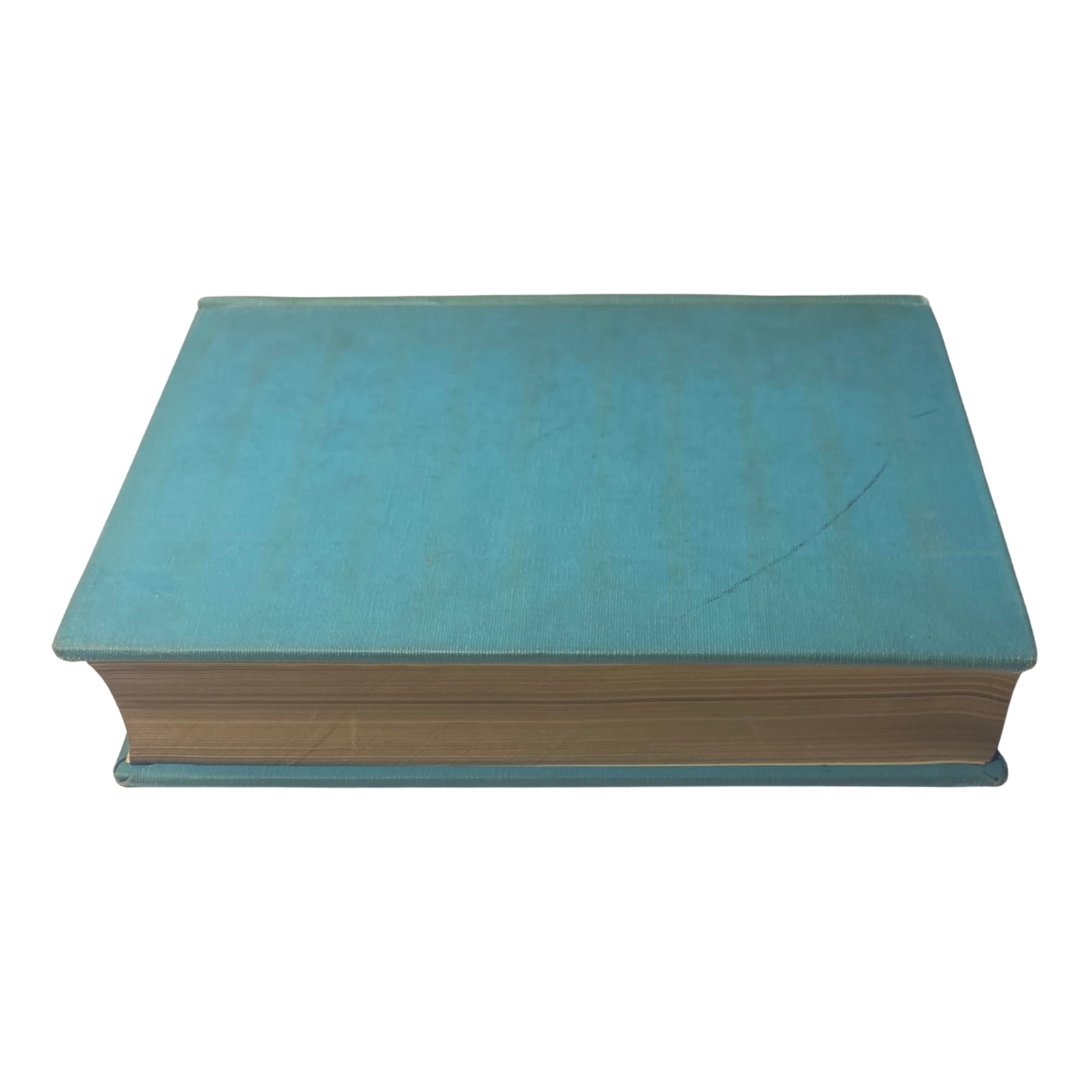 Time Magazine Library Bound Weekly January 3, 1949 - March 28, 1949 captured from a top angle showing the patterned turquoise cover and book spine.
