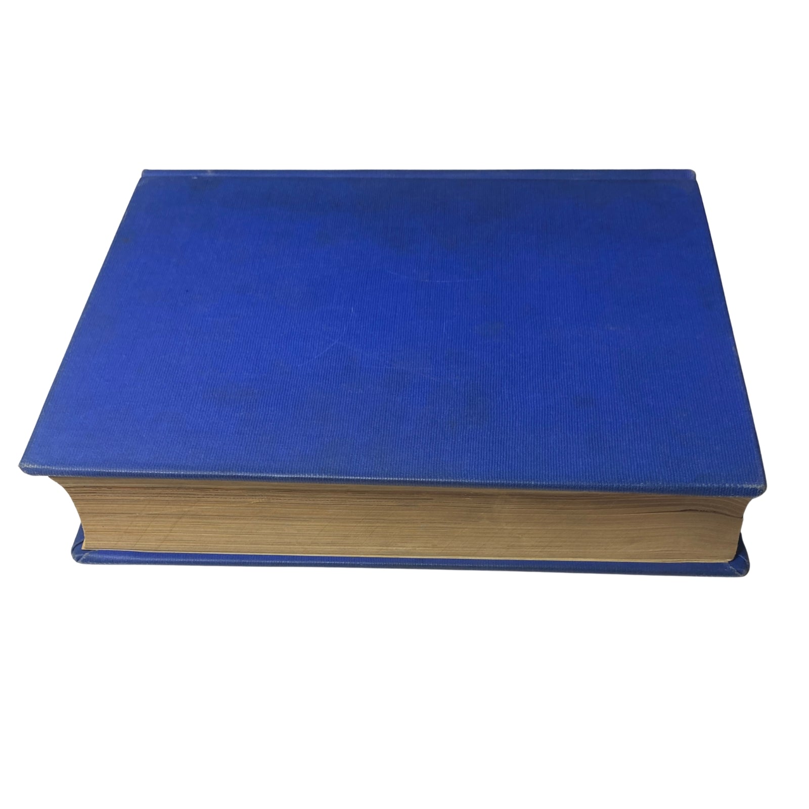 Top view of Time Library Bound Weekly Magazine, July 5, 1948 to September 27, 1948, displaying its well-preserved edges and blue binding.