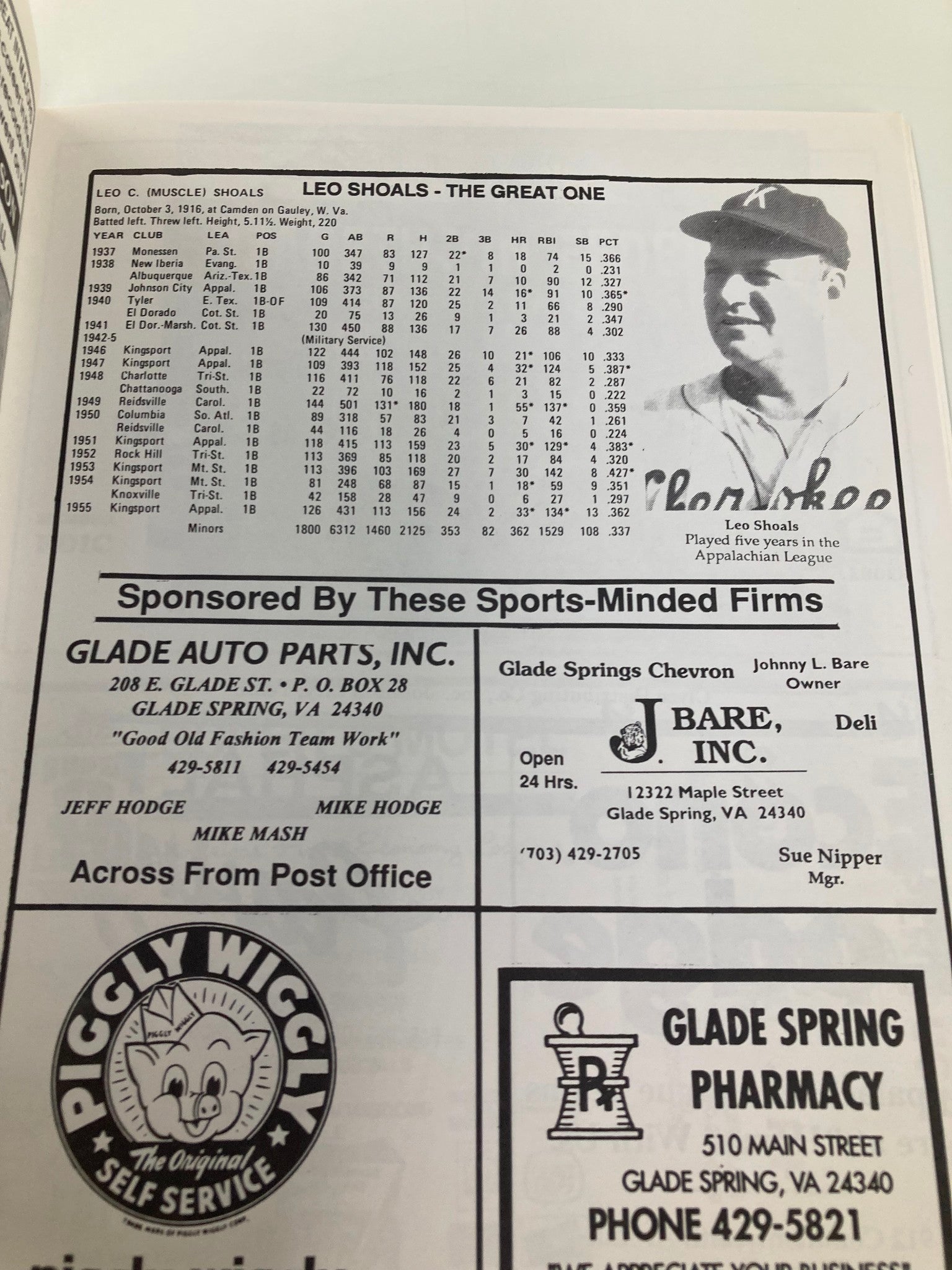 Record Book 1994 Edition Appalachian League Statistical Champs