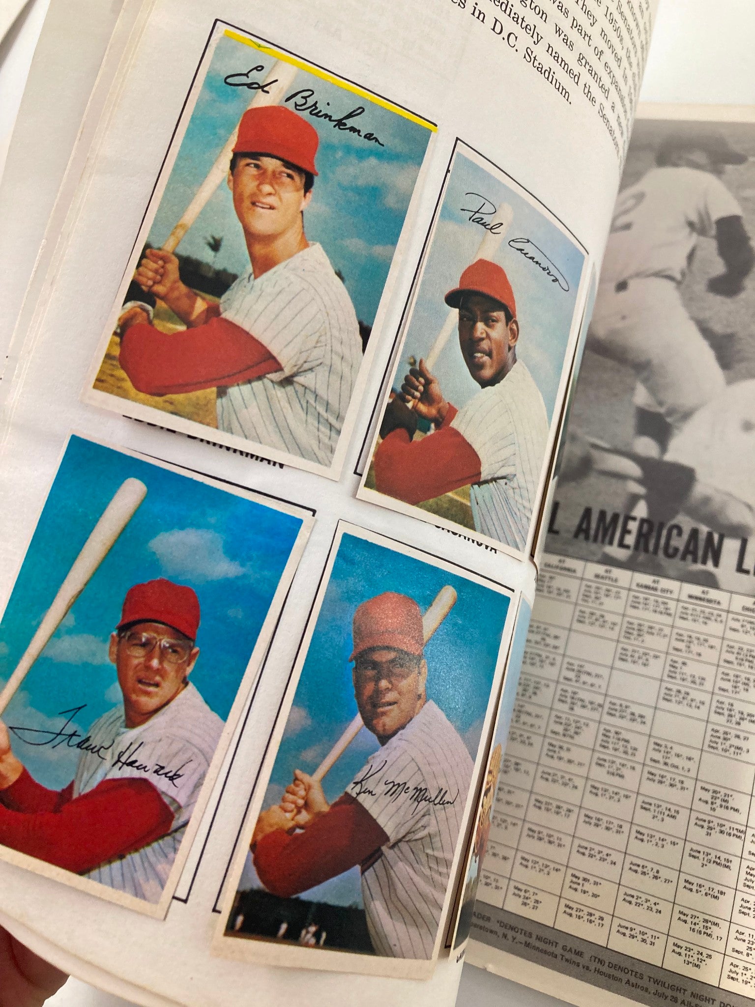 1969 Baseball Stars American League Official Sports Collectors Photostamp Album