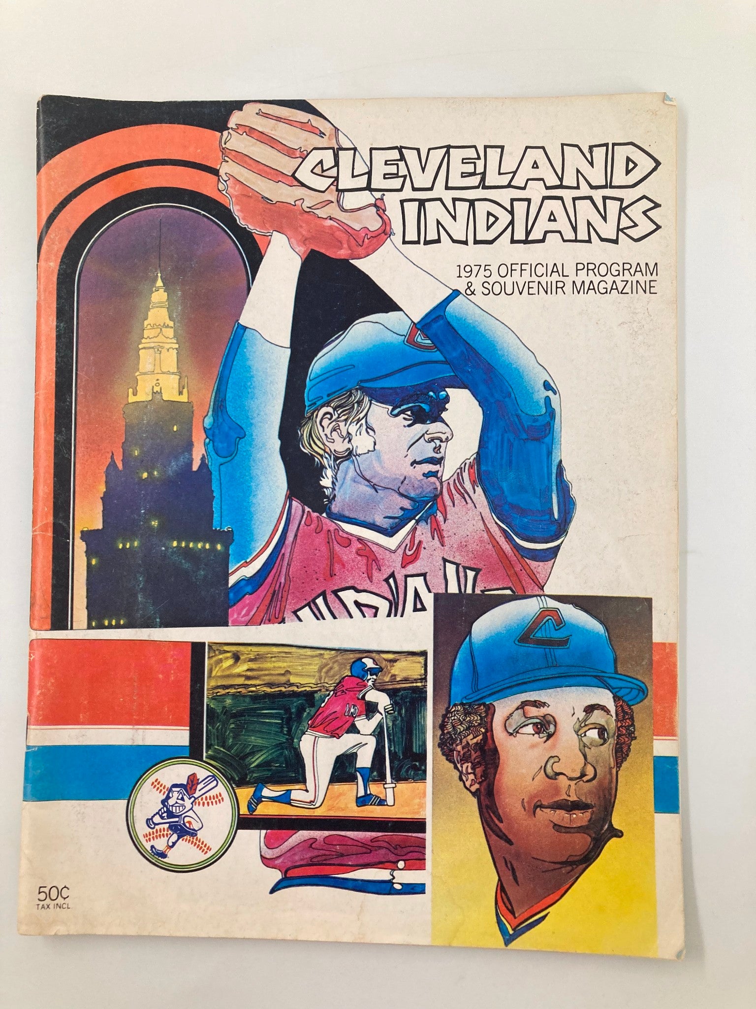 1975 MLB Cleveland Indians Official Program and Souvenir Magazine