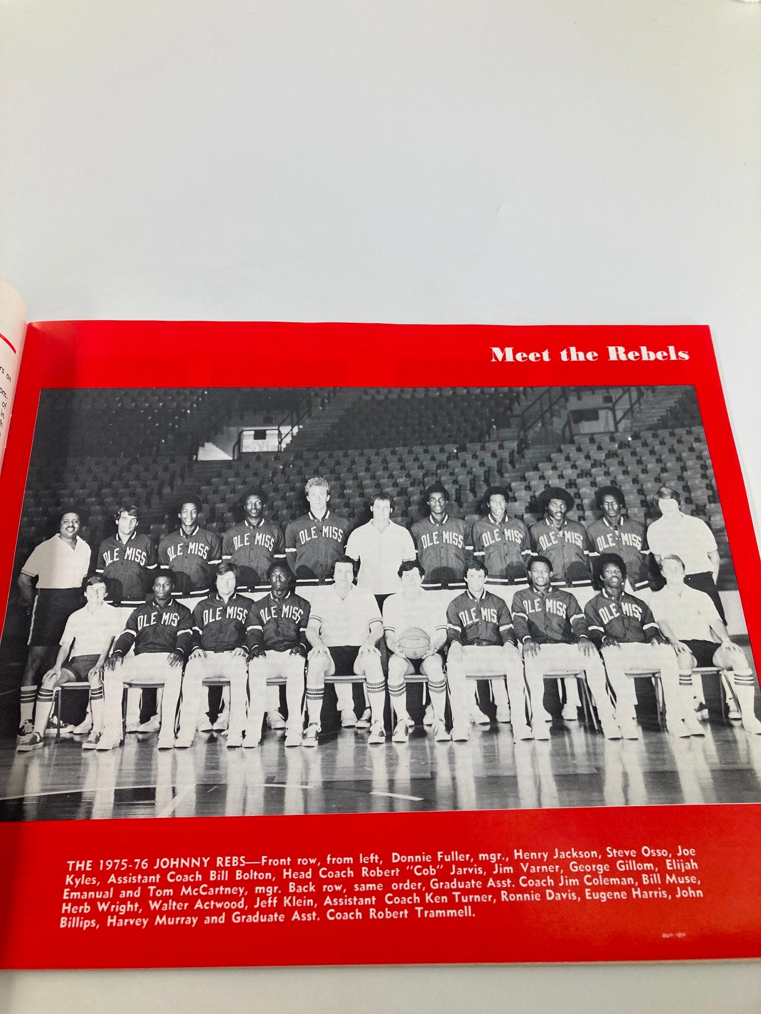 1975-1976 Rebel Basketball University of Mississippi Basketball Guide