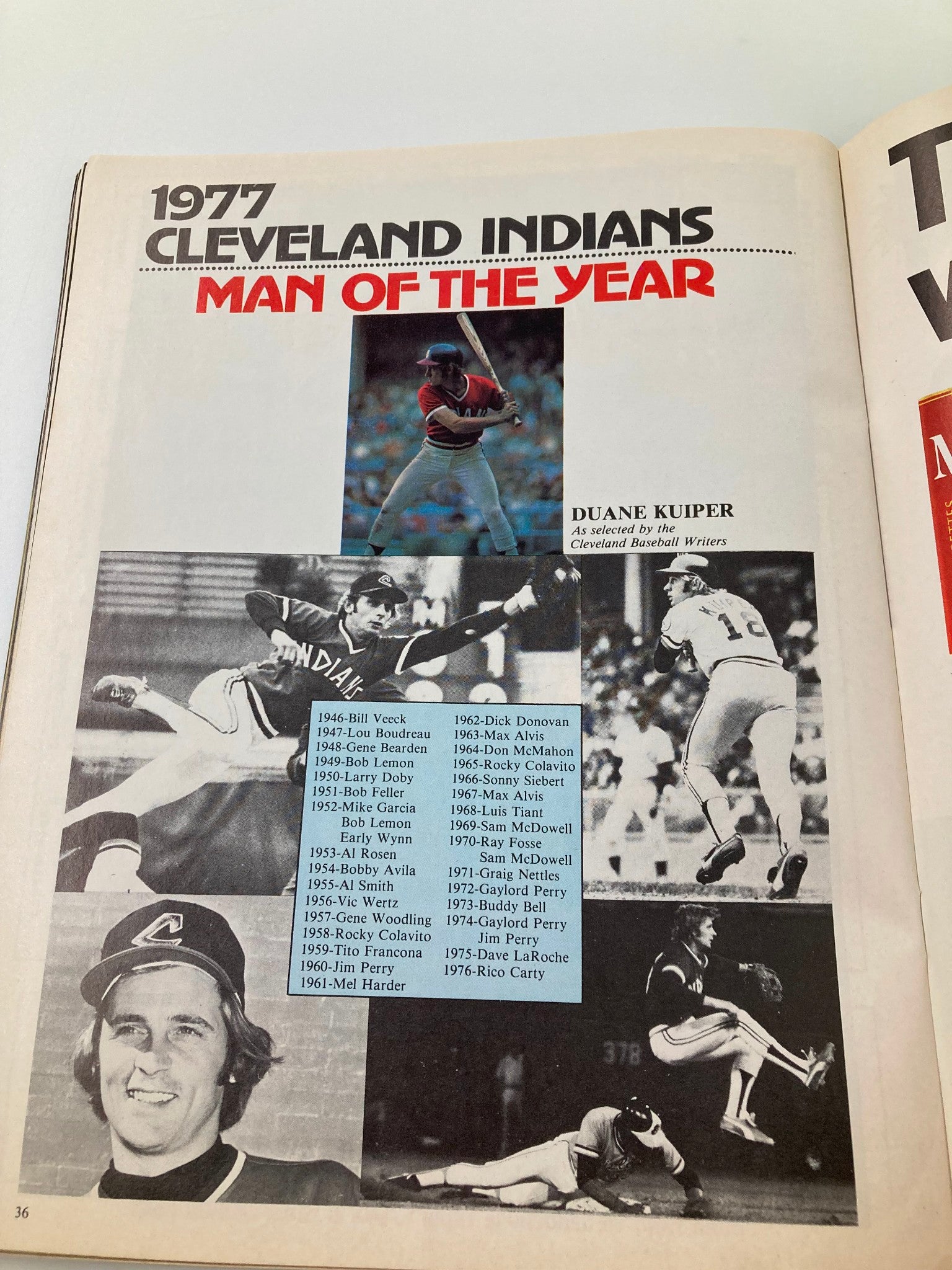 1978 MLB Cleveland Indians Official Program and Souvenir Magazine