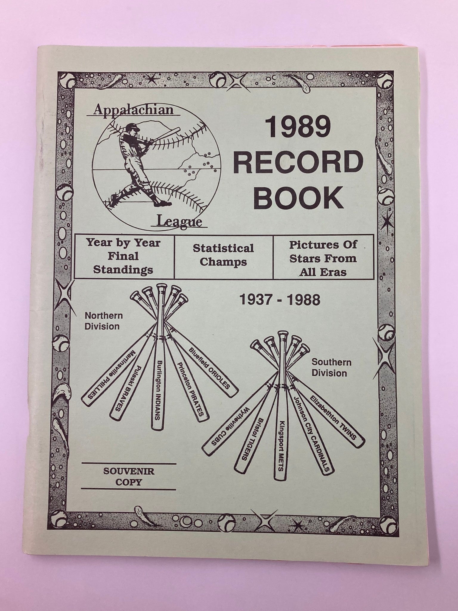 1989 Appalachian League Northern vs Southern Division Record Book