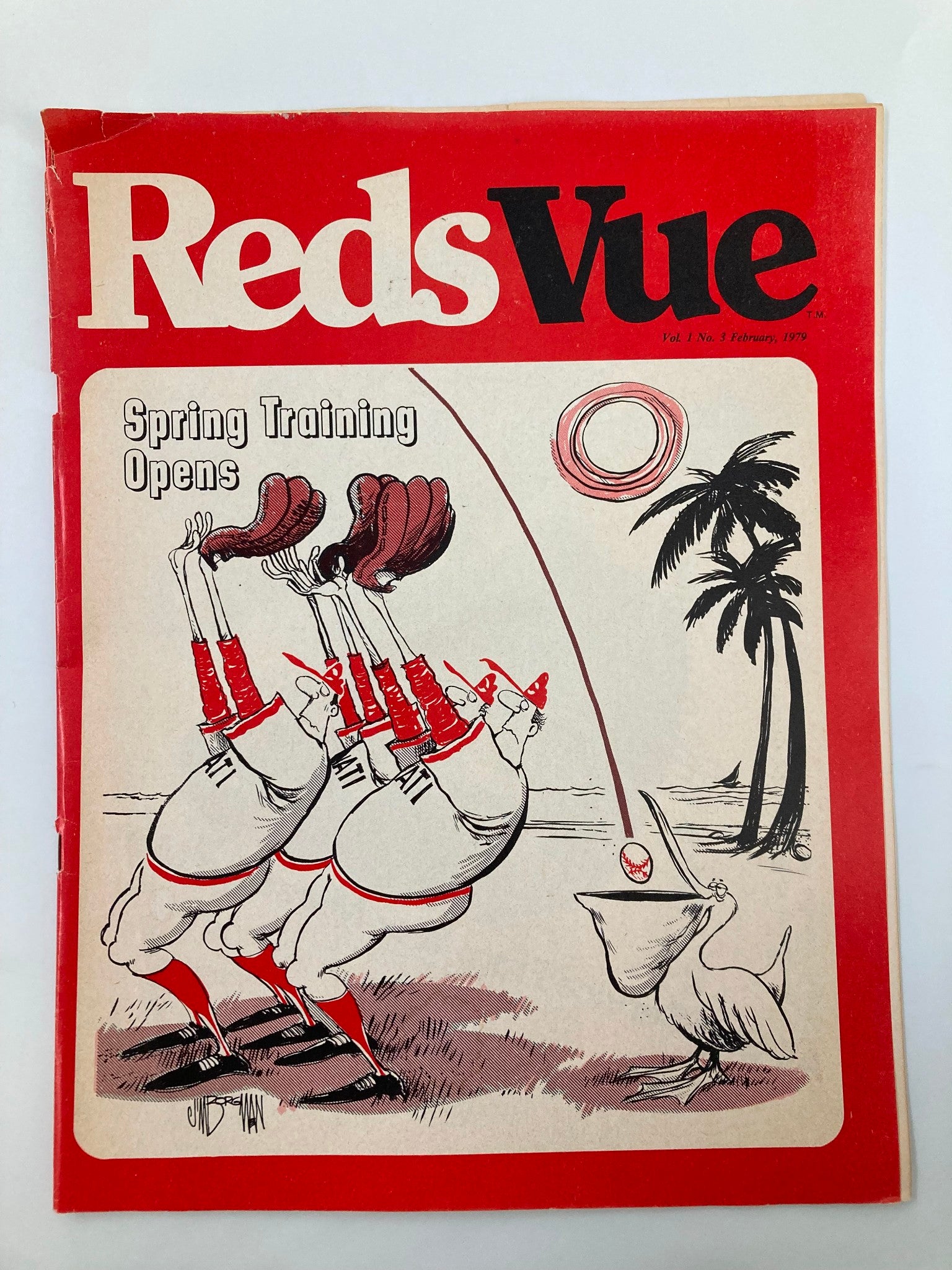 February 1979 Vol 1 #3 Reds Vue Spring Training Opens Official Magazine