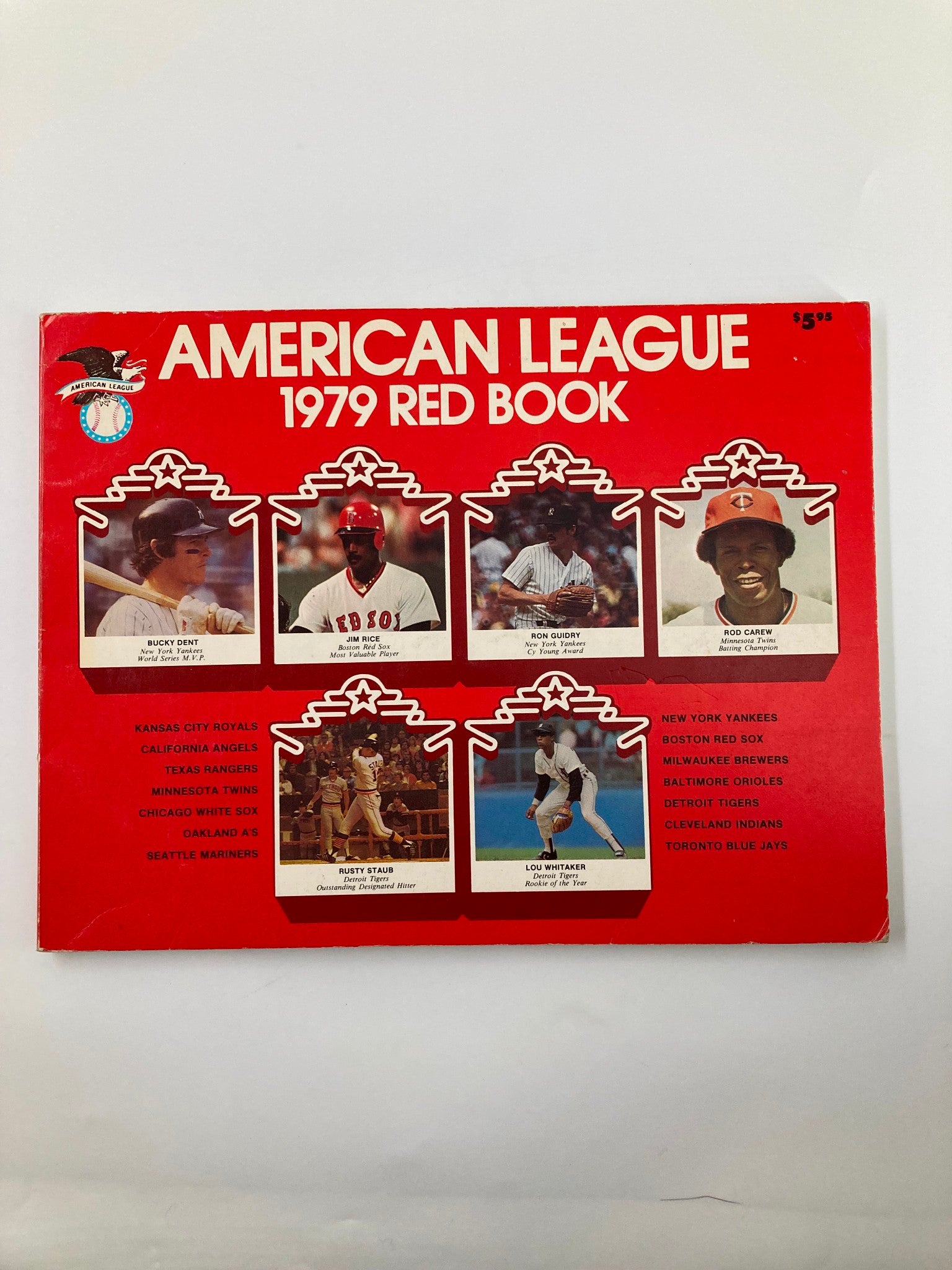 1979 MLB American League Red Book Bucky Dent, Ron Guidry, Rod Carew