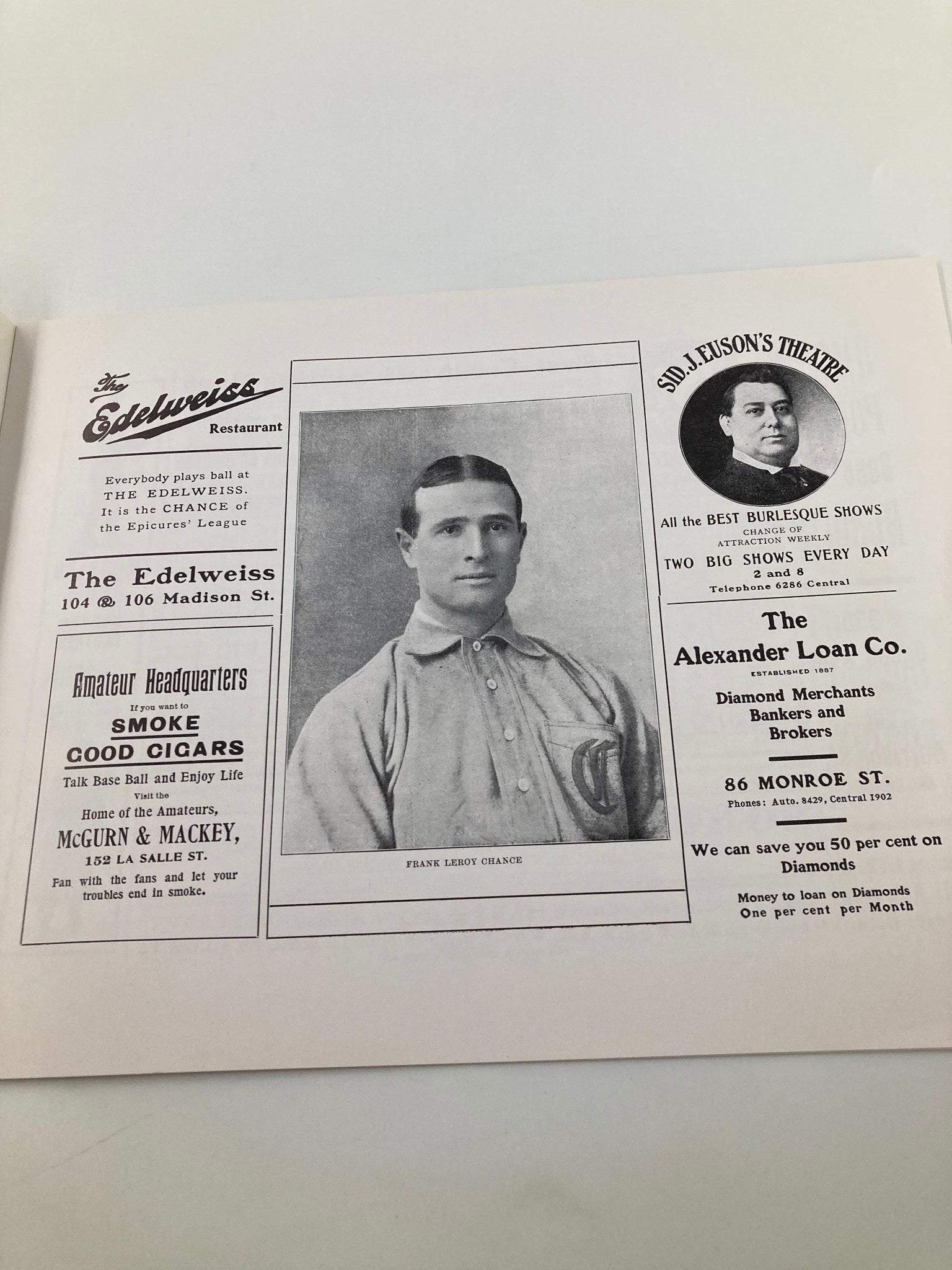 1906 Cubs Sox Baseball World's Championship Series Souvenir Score Book reprint