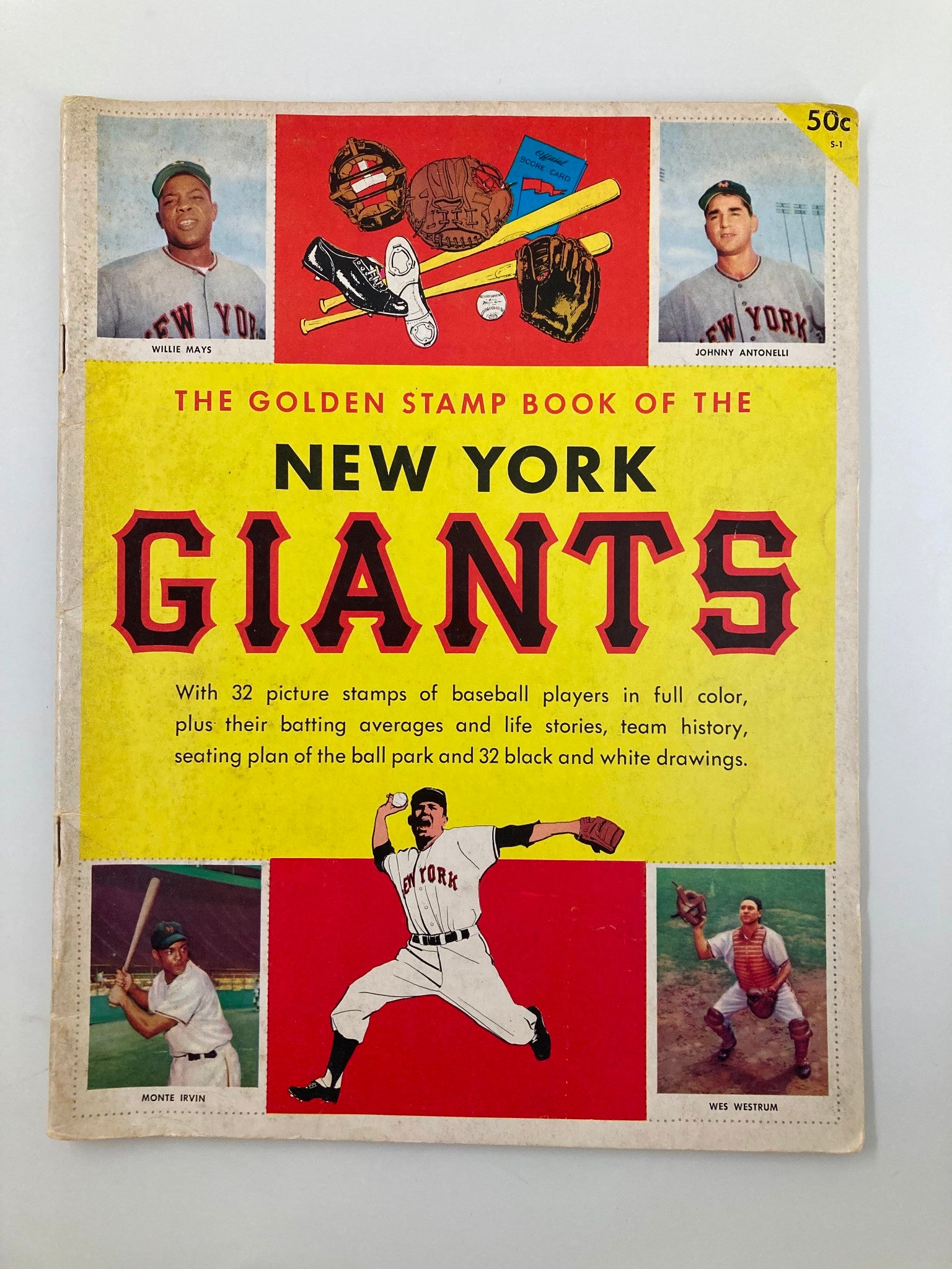 1954 MLB Baseball The Golden Stamp Book of the New York Giants Complete