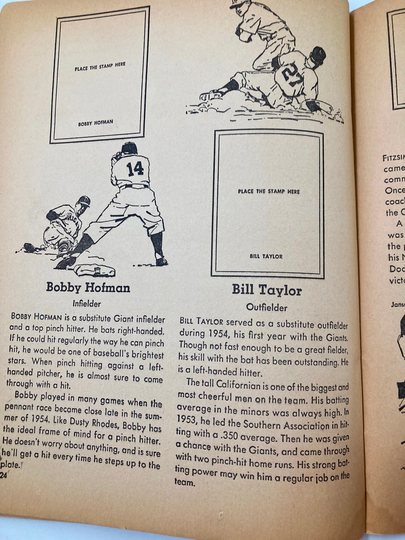 1954 MLB Baseball The Golden Stamp Book of the New York Giants Complete