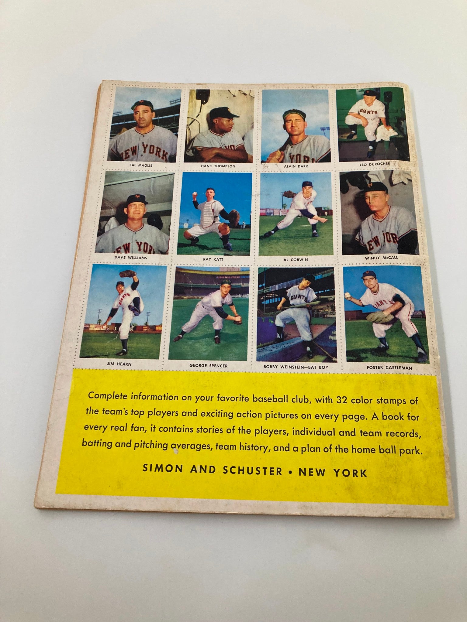 1954 MLB Baseball The Golden Stamp Book of the New York Giants Complete