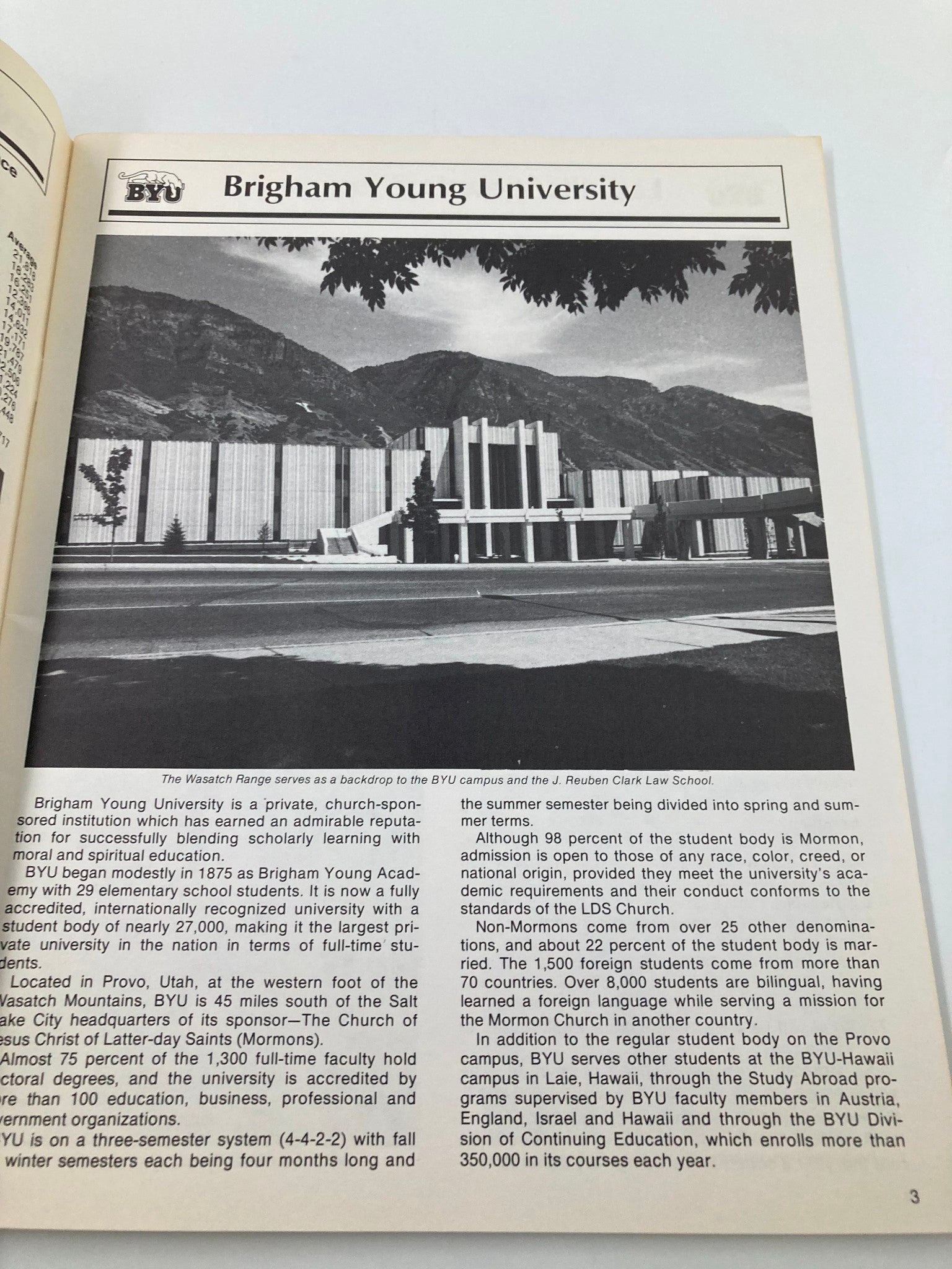 1984-1985 College Basketball Brigham Young University Official Media Guide