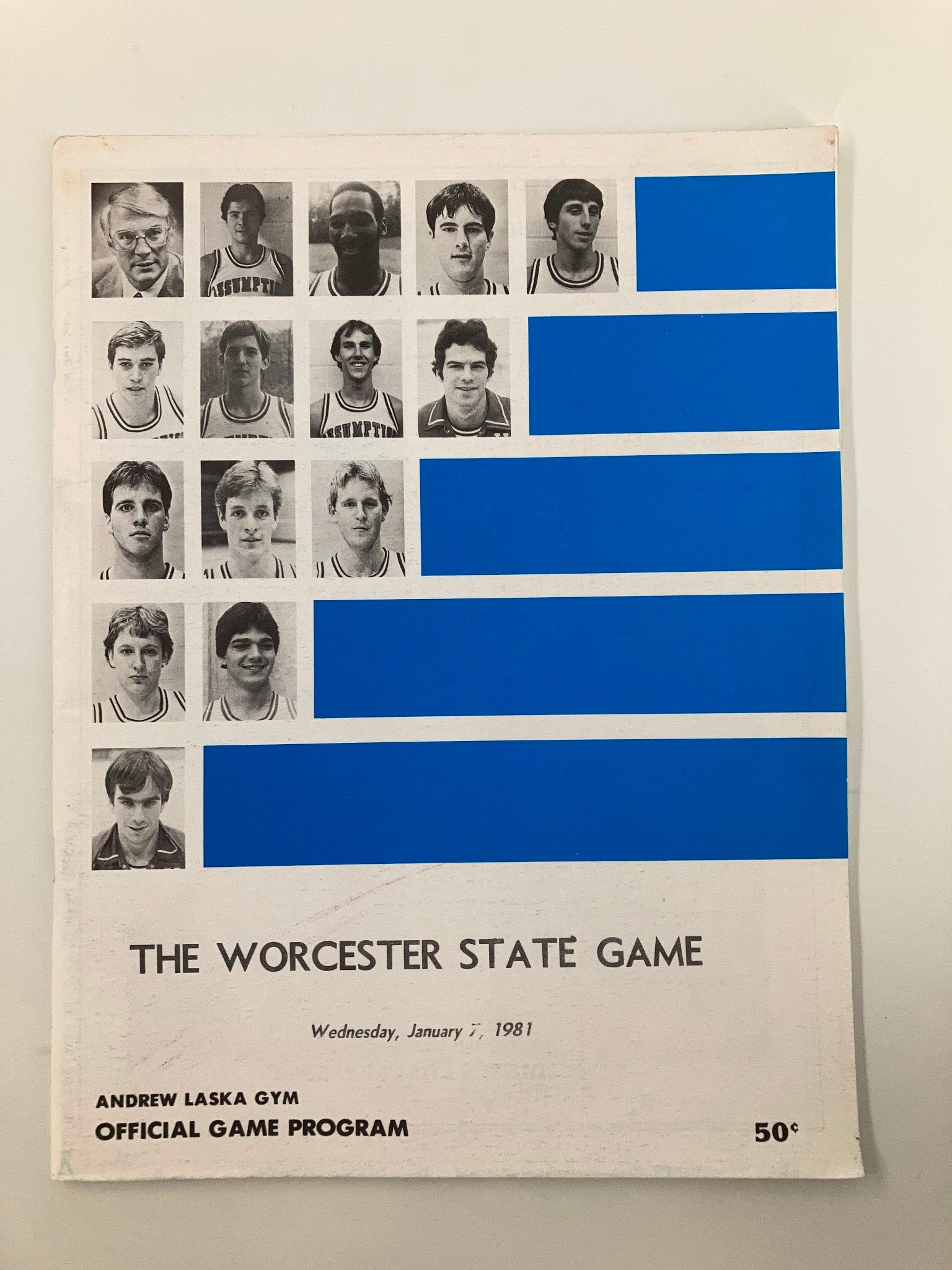 January 7 1981 College Basketball The Worcester State Game Official Program