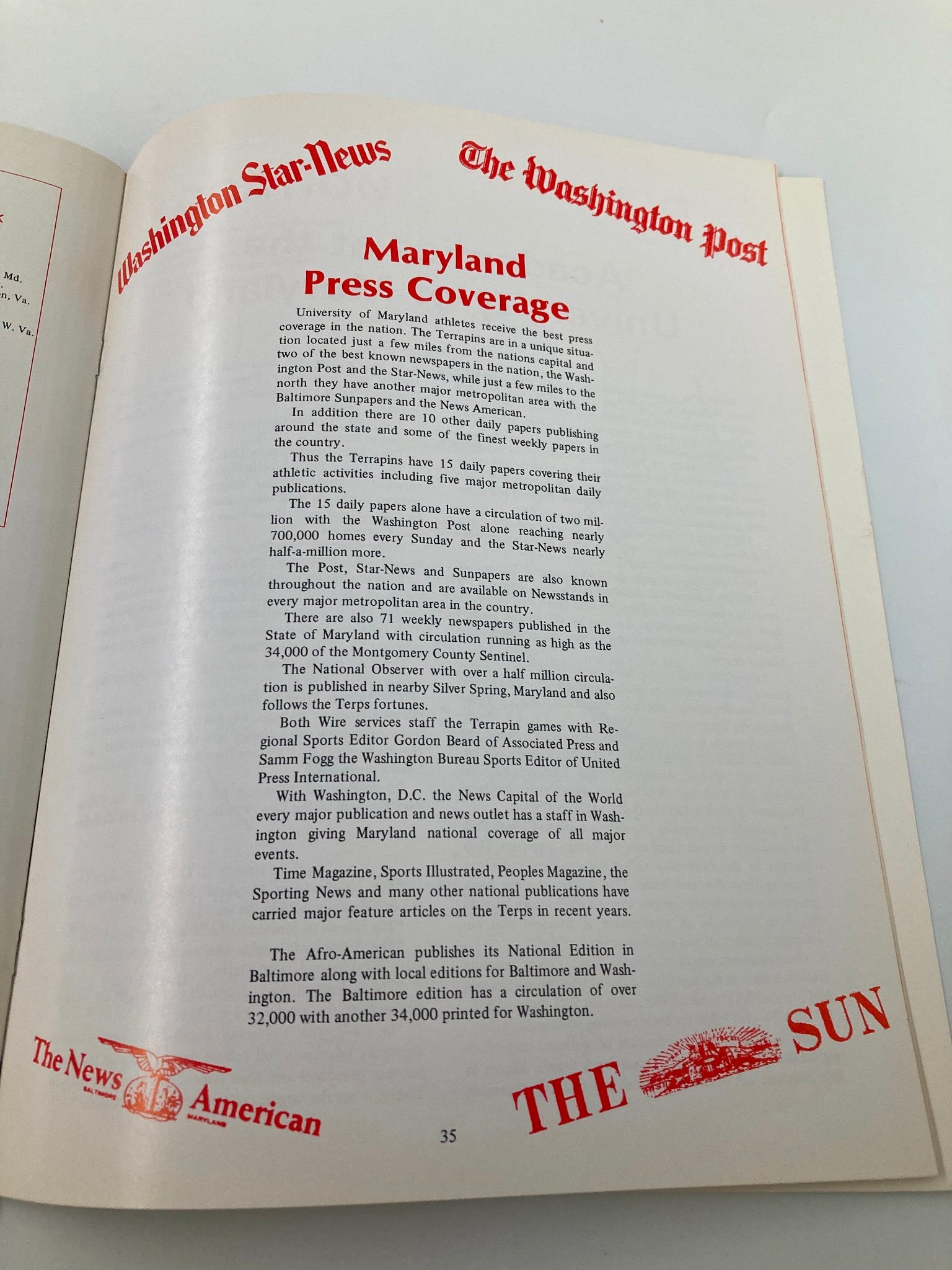 1974-1975 Maryland Basketball College Yearbook