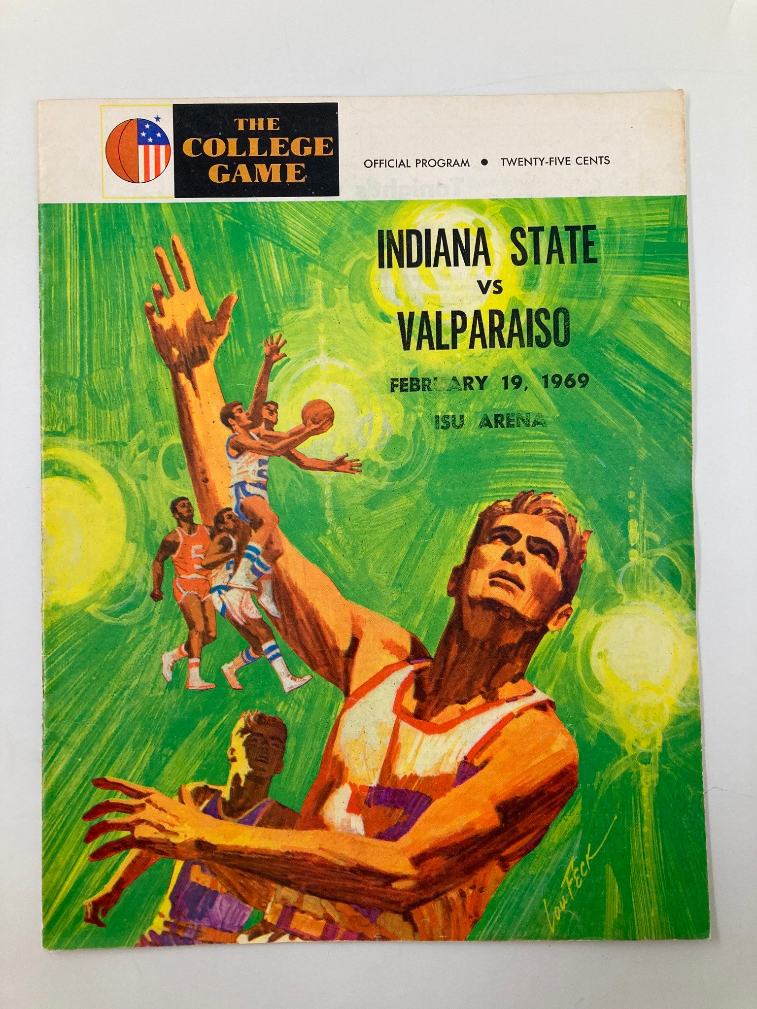 February 19 1969 The College Game Indiana State vs Valparaiso Official Program