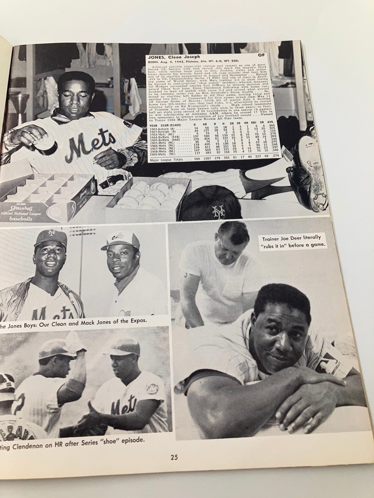 1970 MLB New York Mets Official Yearbook Shea Stadium