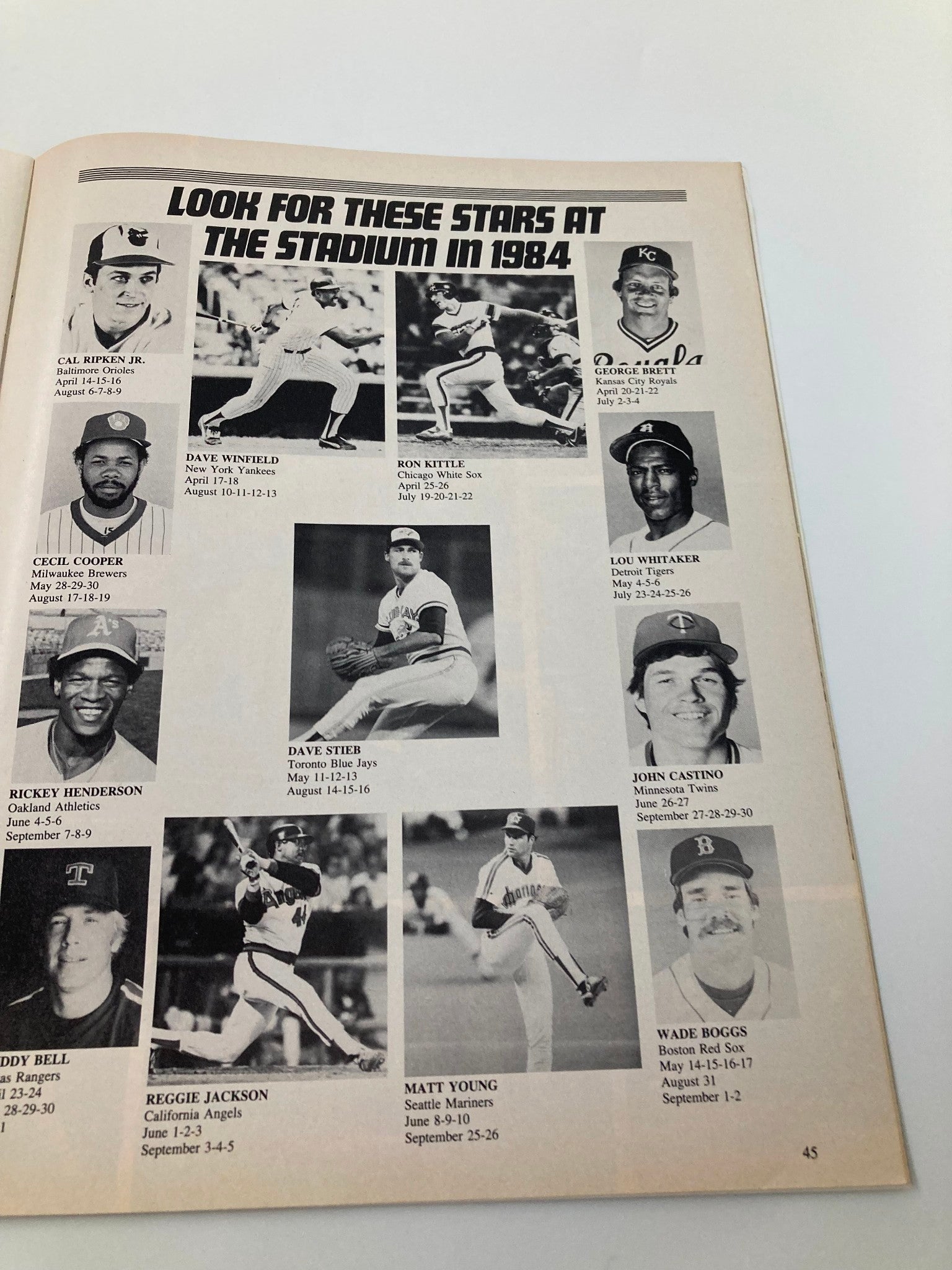 1984 Baseball Cleveland Indians Official Souvenir Program