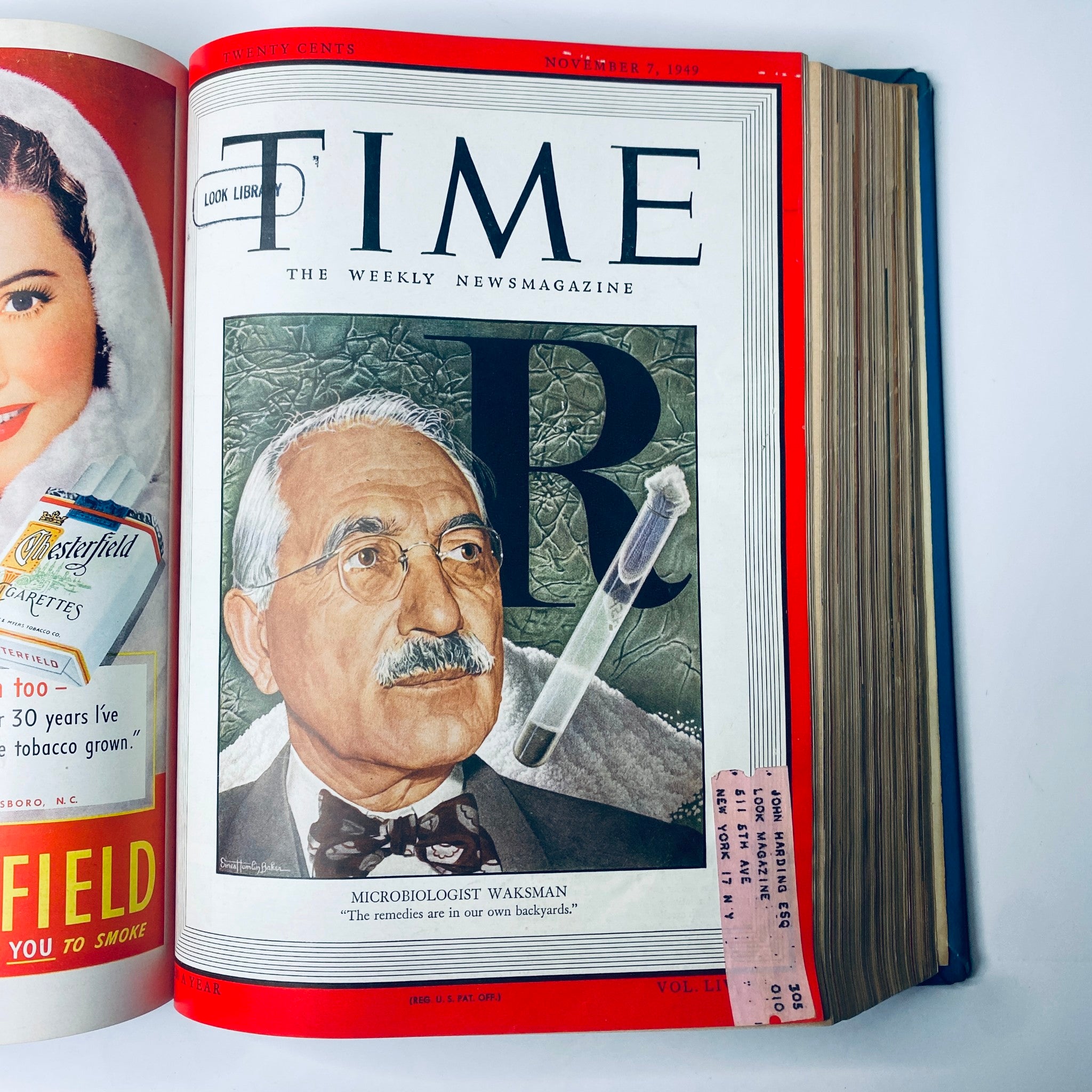 Time Magazine Library Bound Weekly  October 3, 1949 - December 26, 1949