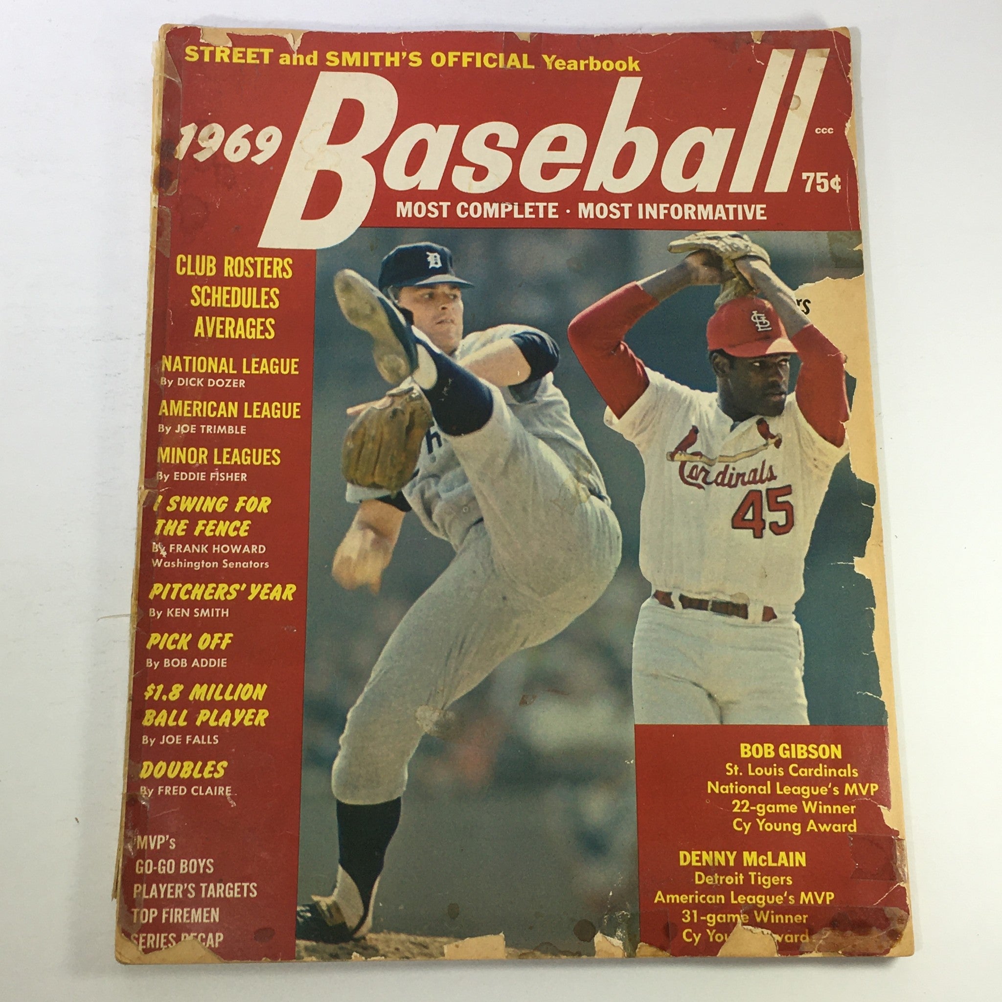 VTG Street & Smith's Baseball 1969 Yearbook - Bob Gibson / Denny McLain