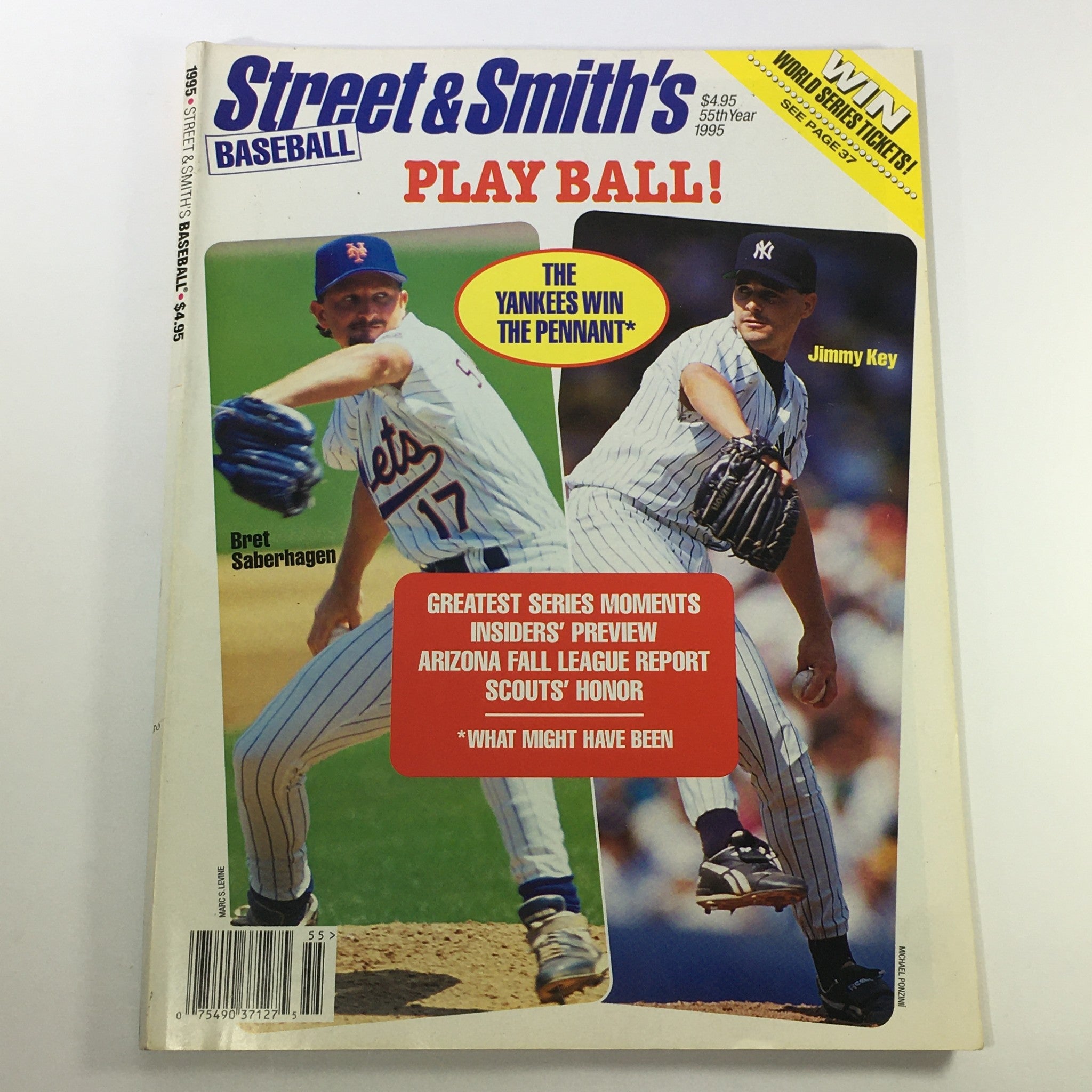 VTG Street & Smith's Baseball Magazine 1995 - Bret Saberhagen / Jimmy Key