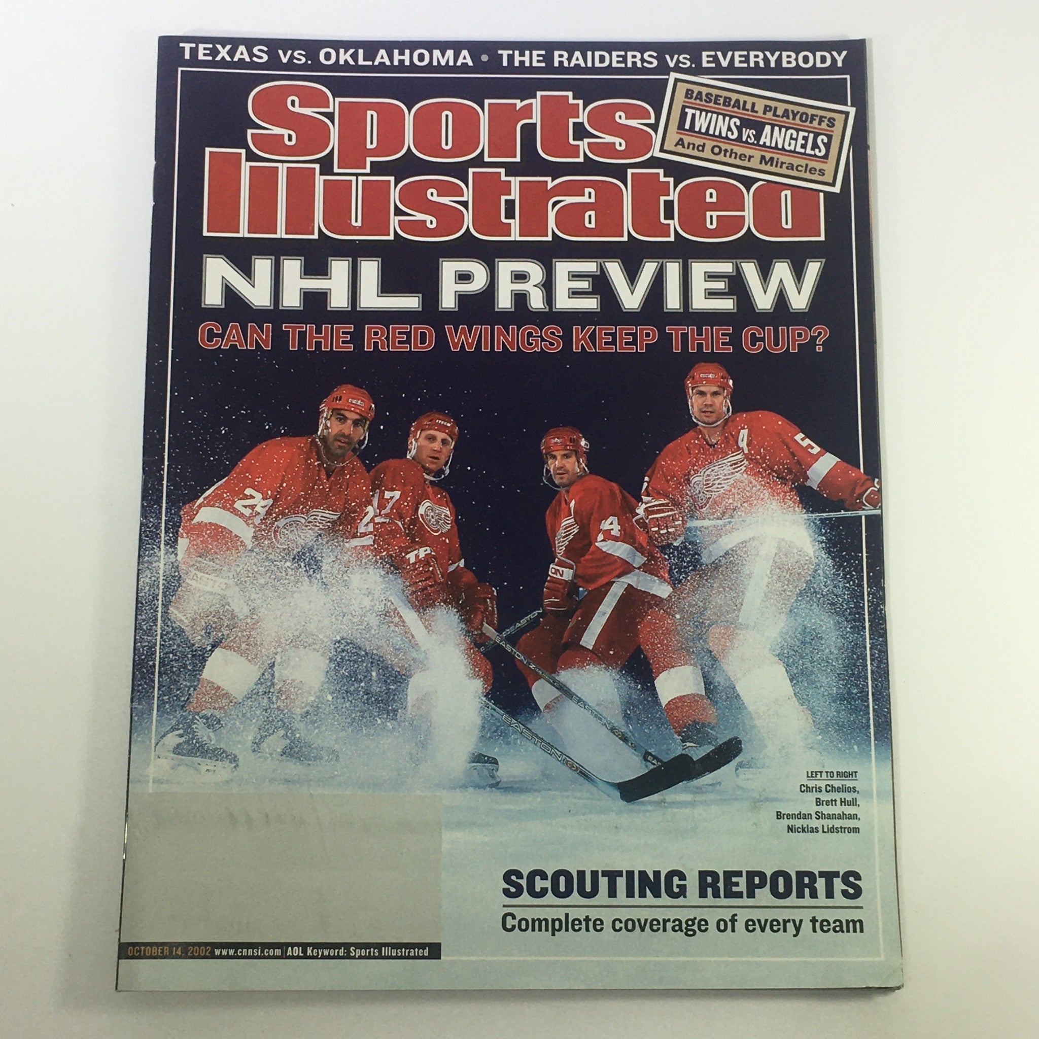 Sports Illustrated Magazine October 14 2002 - Chris Chelios and Brett Hull