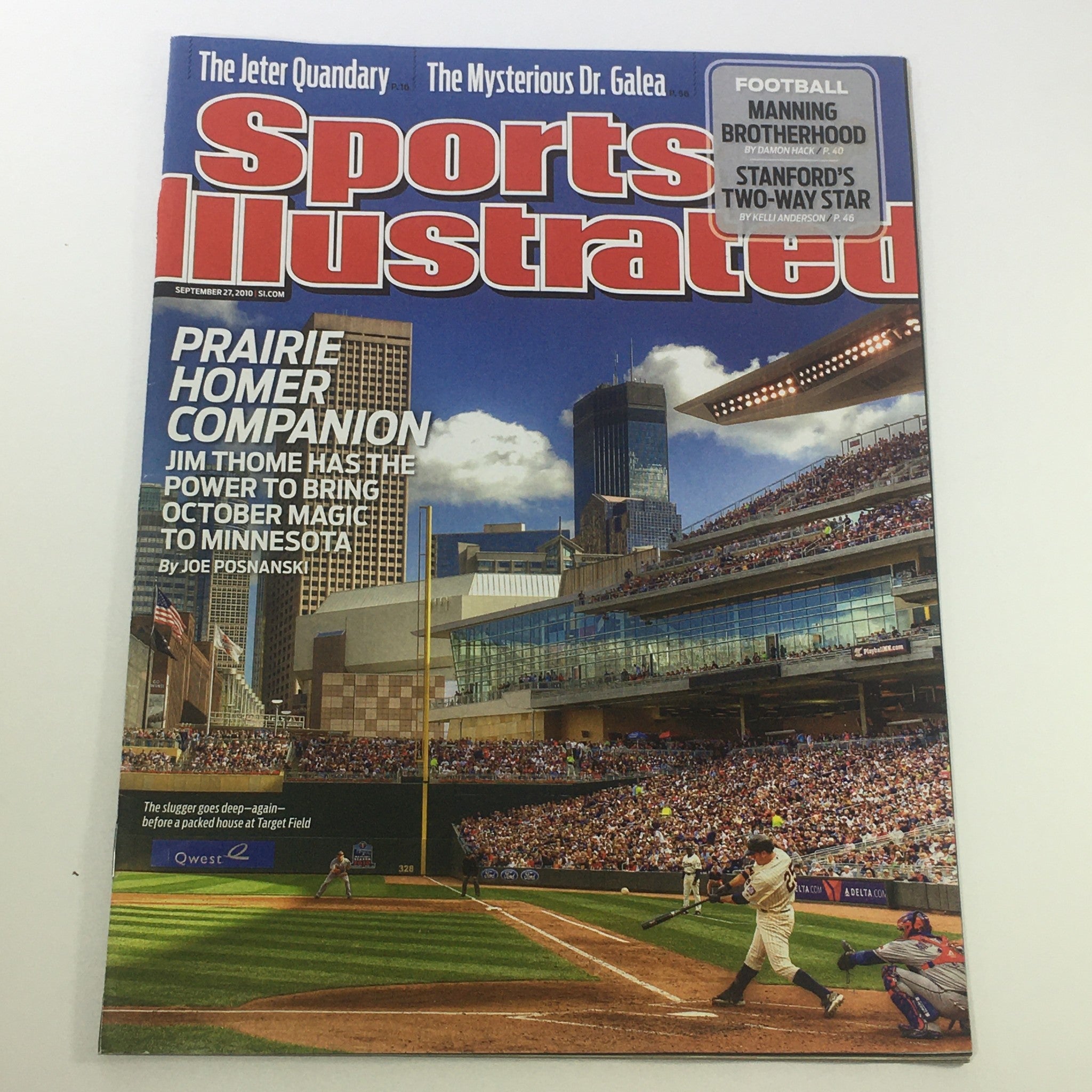 Sports Illustrated Magazine September 27 2010 - Jim Thome by Joe Posnanski