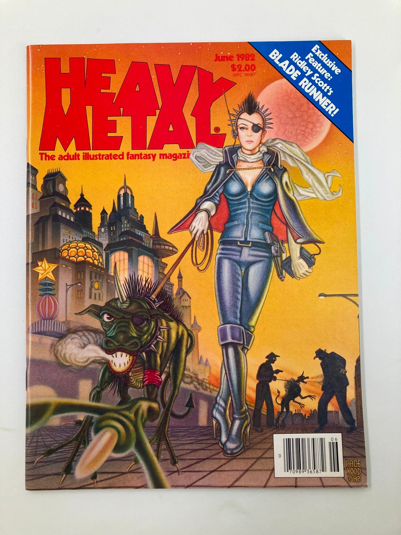 VTG Heavy Metal Magazine June 1982 A Girl and Her Dog by Page Wood Near Mint NM