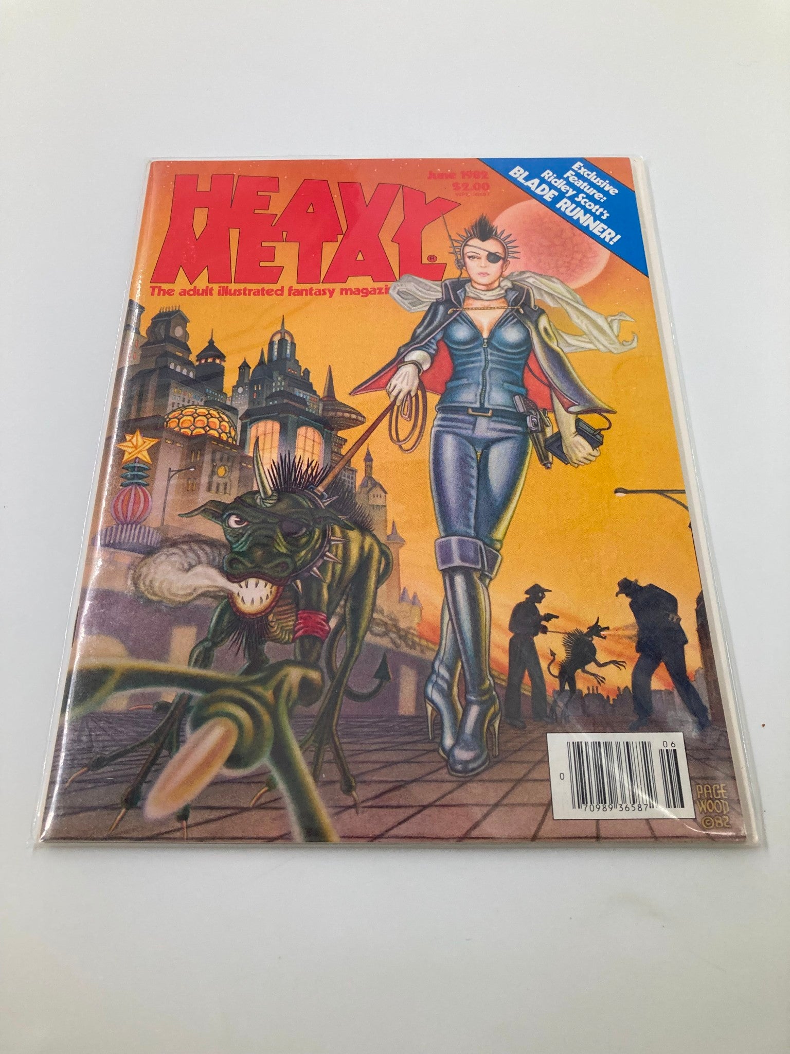 VTG Heavy Metal Magazine June 1982 A Girl and Her Dog by Page Wood Near Mint NM