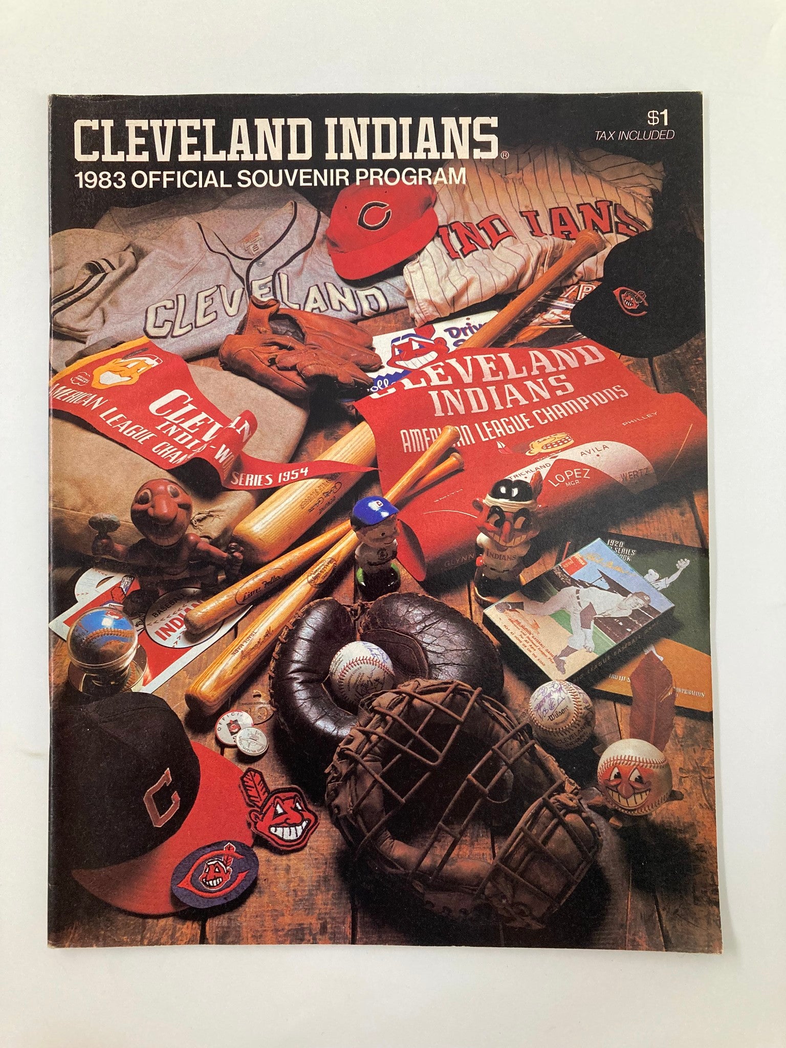 1983 MLB Cleveland Indians vs New York Yankees Official Souvenir Program