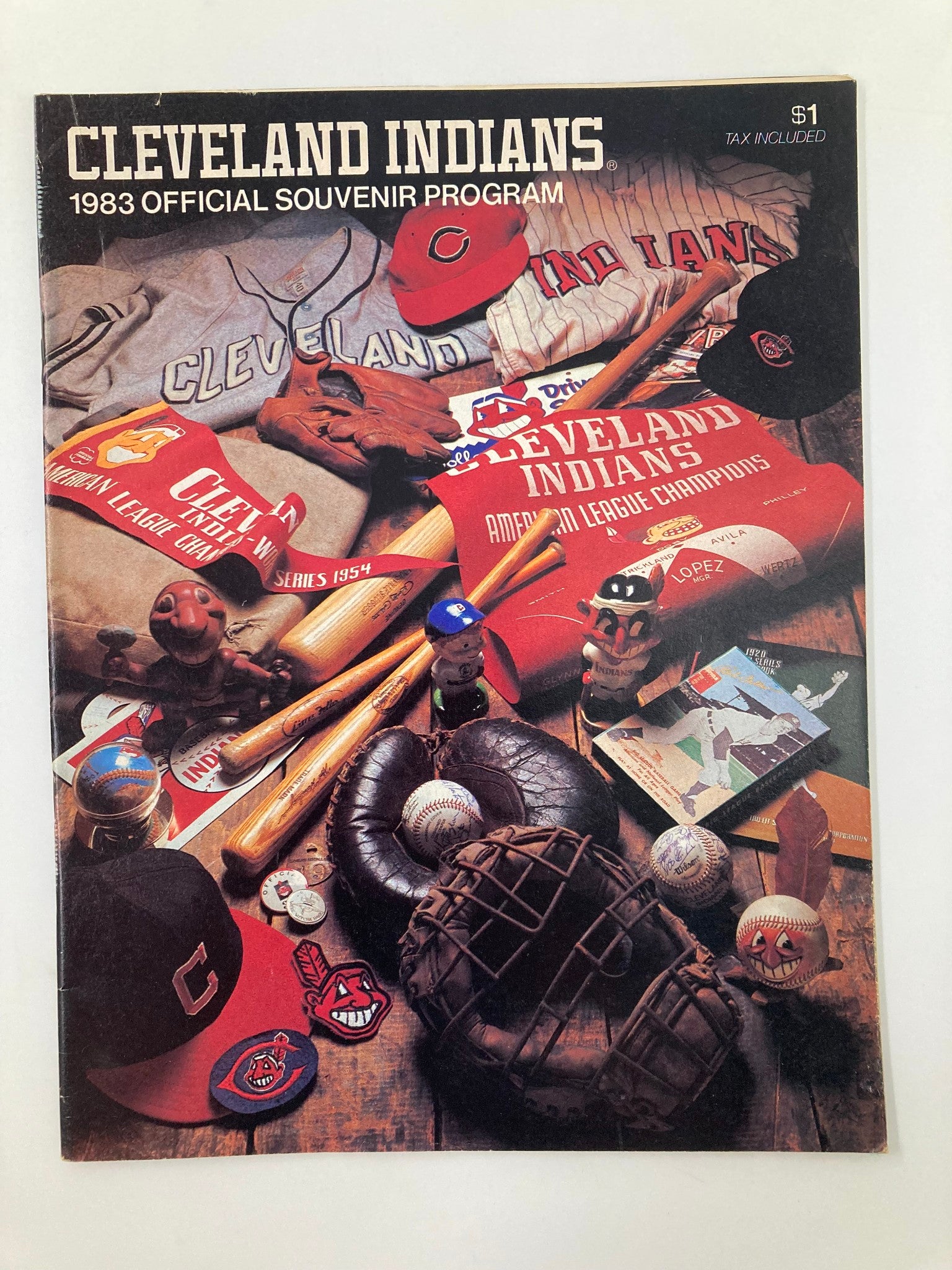 1983 MLB Cleveland Indians vs Kansas City Royals Official Souvenir Program