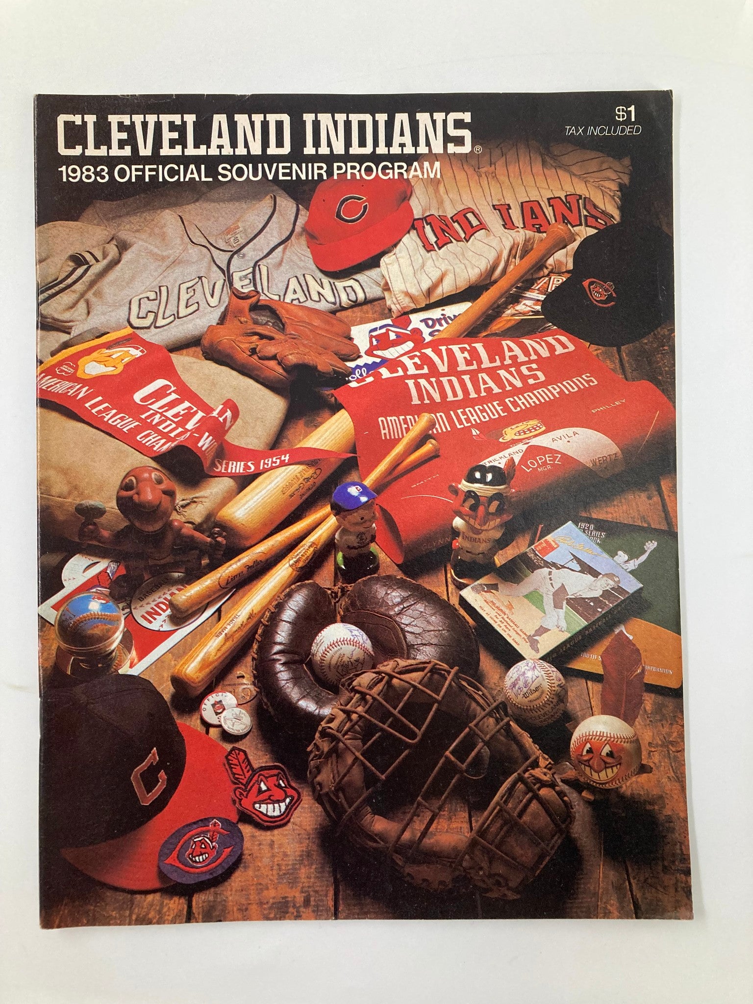 1983 MLB Cleveland Indians vs Milwaukee Brewers Official Souvenir Program