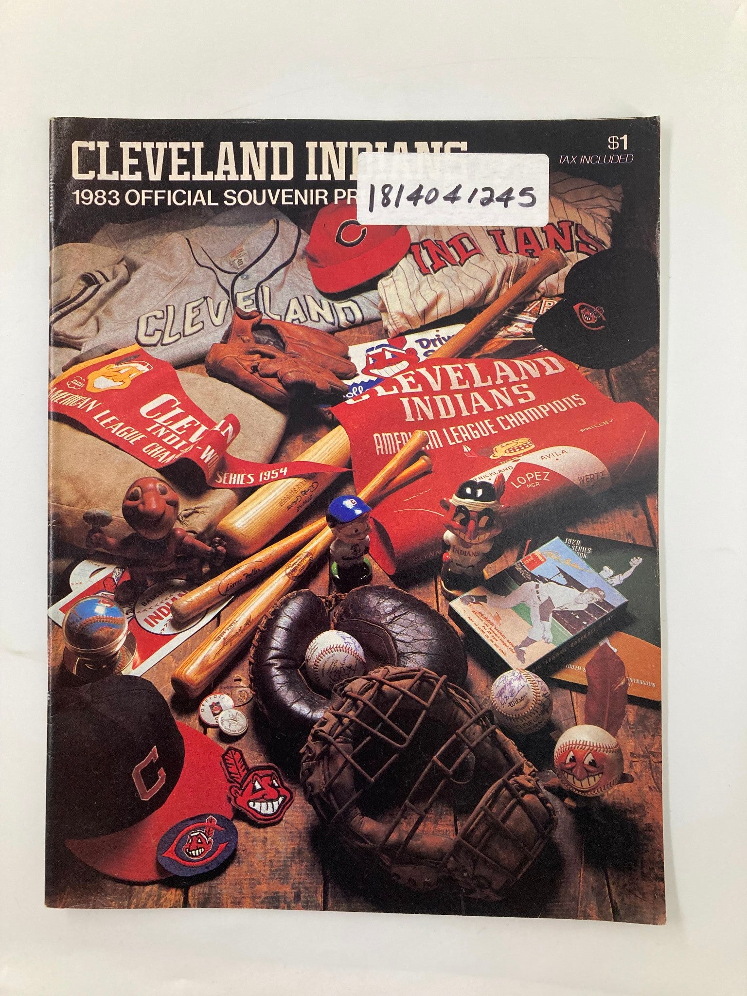 1983 MLB Cleveland Indians vs Baltimore Orioles Official Souvenir Program