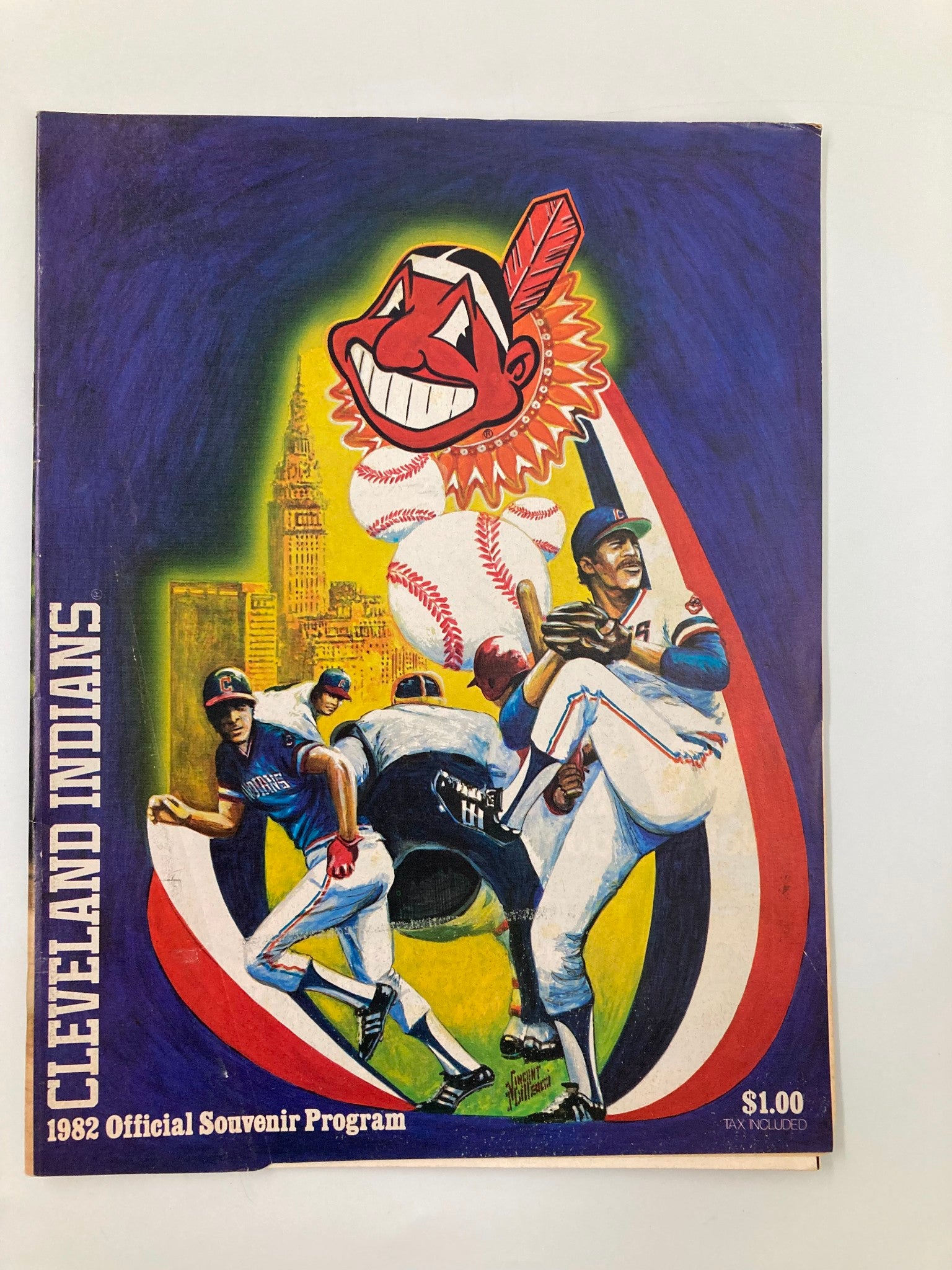 1982 MLB Cleveland Indians vs Detroit Tigers Official Souvenir Program