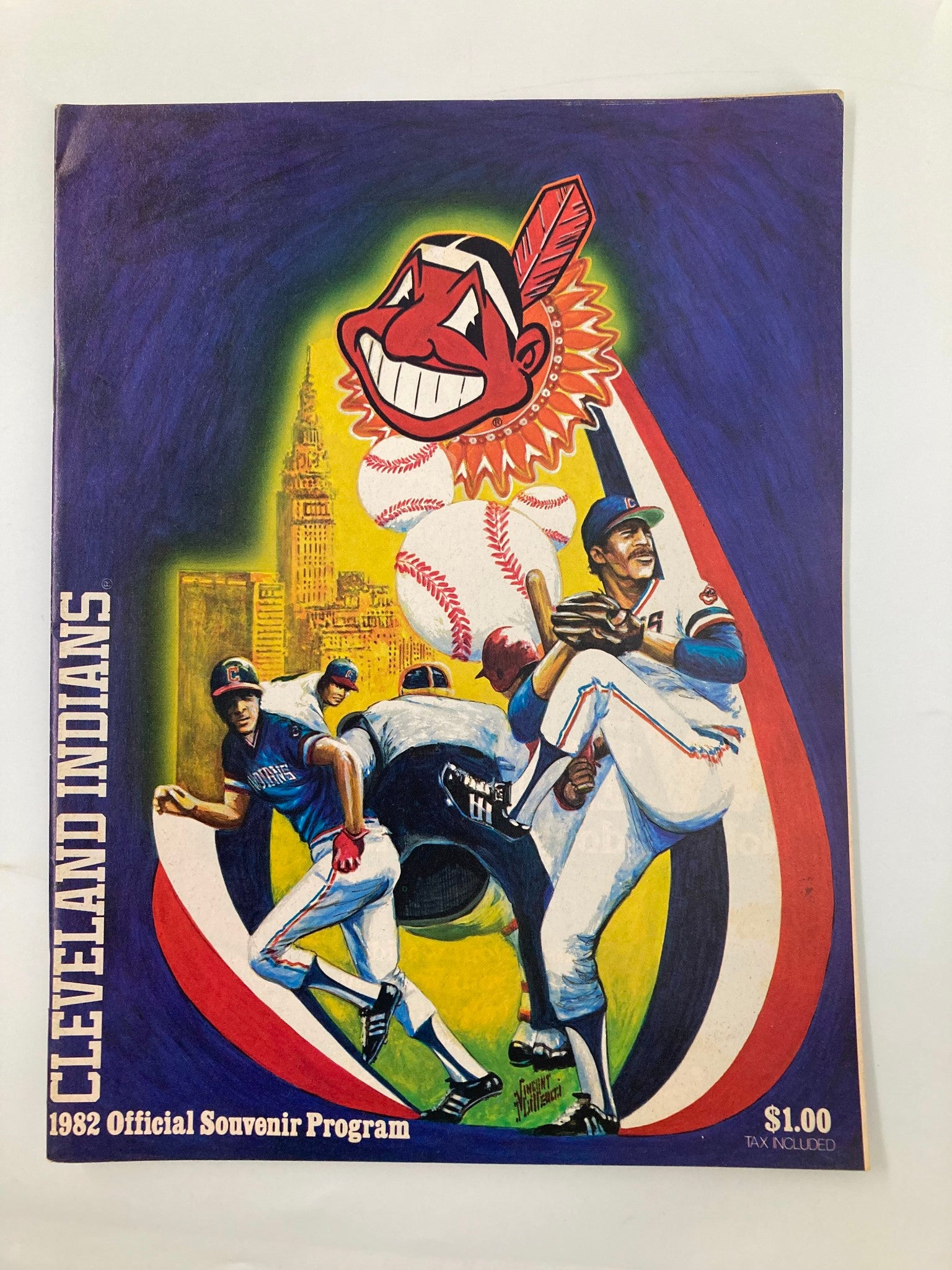 1982 MLB Cleveland Indians and Detroit Tigers Official Souvenir Program