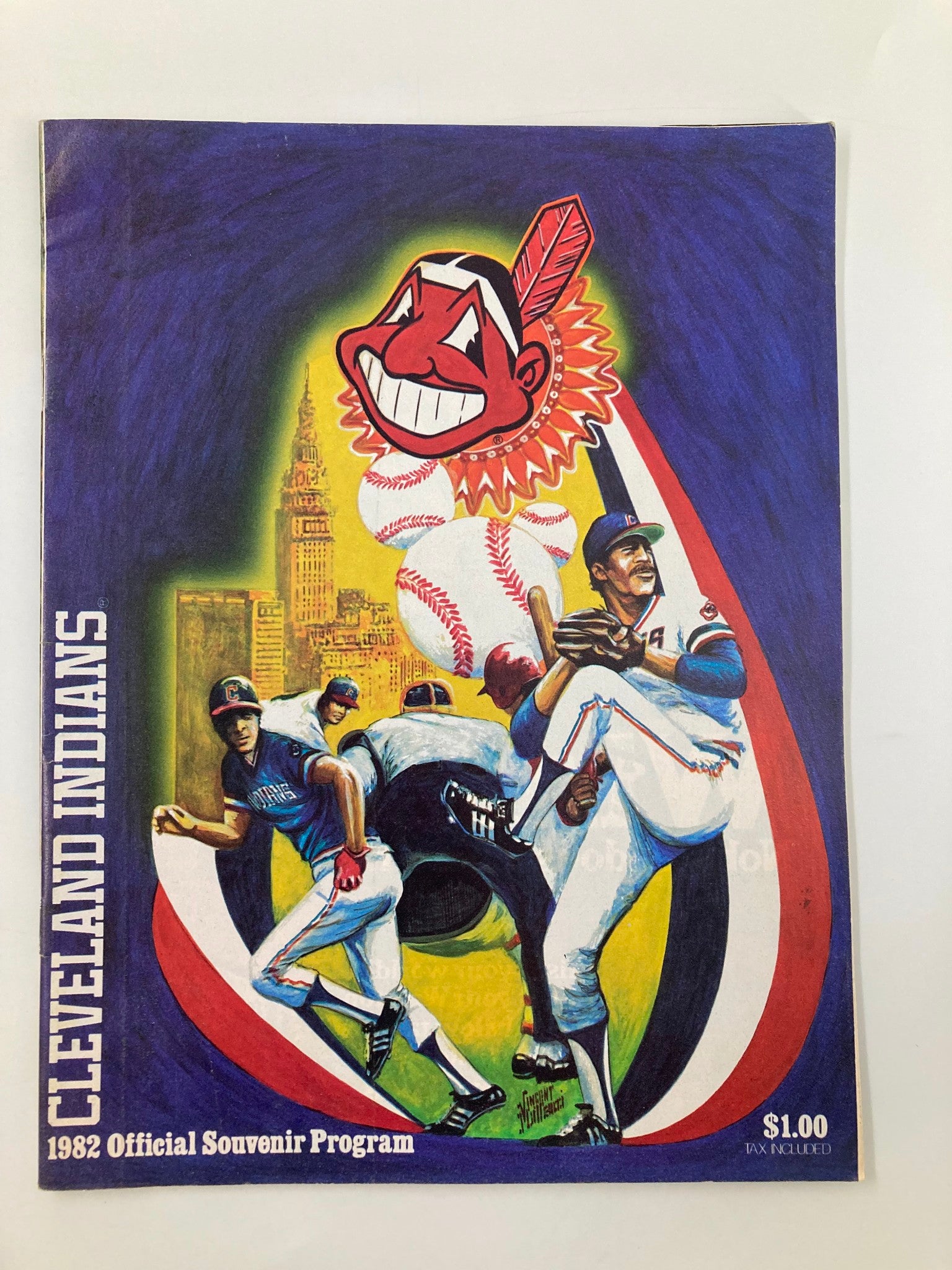 1982 MLB Cleveland Indians vs Chicago White Sox Official Souvenir Program