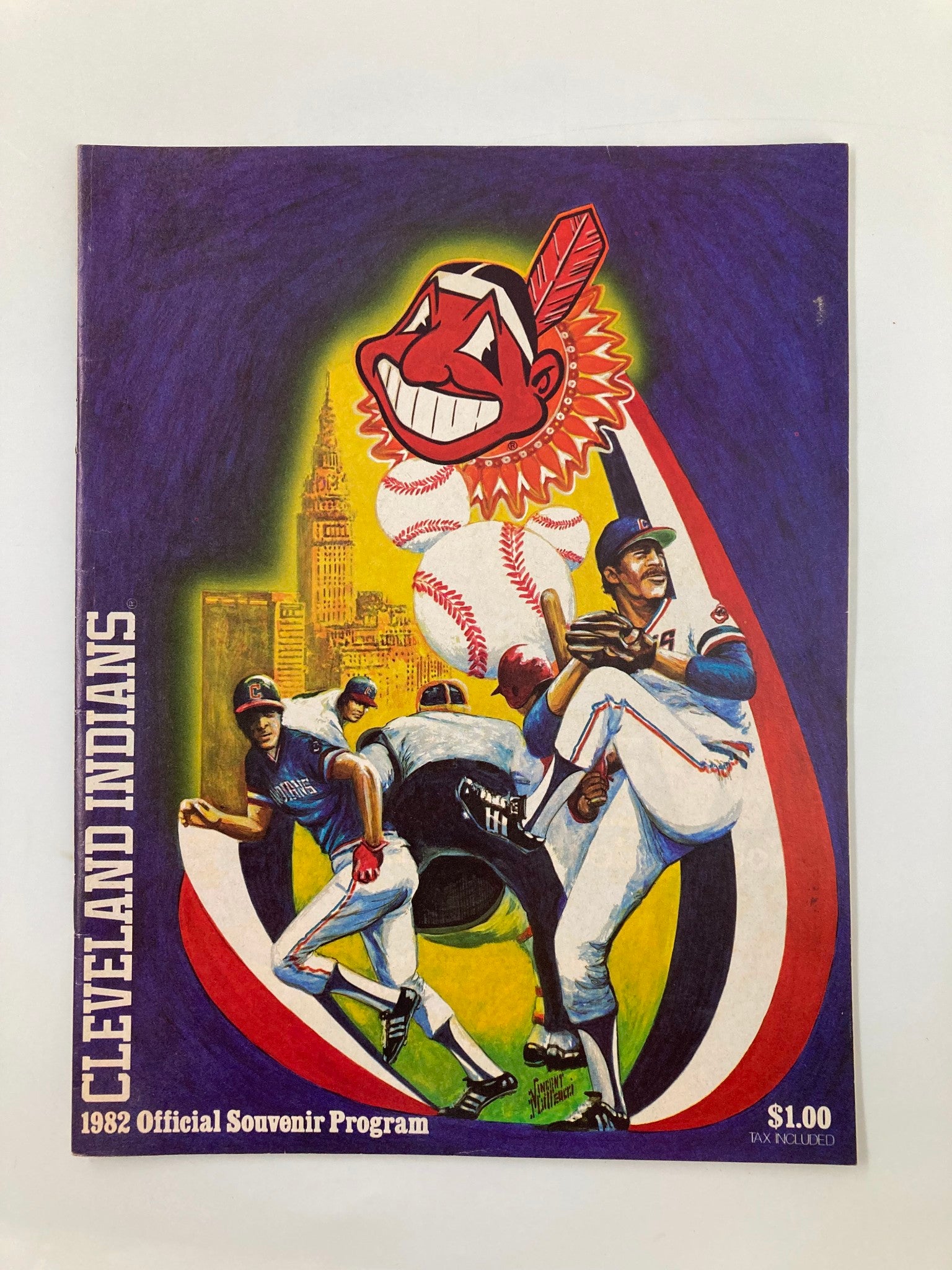 1982 MLB Cleveland Indians vs Minnesota Twins Official Souvenir Program