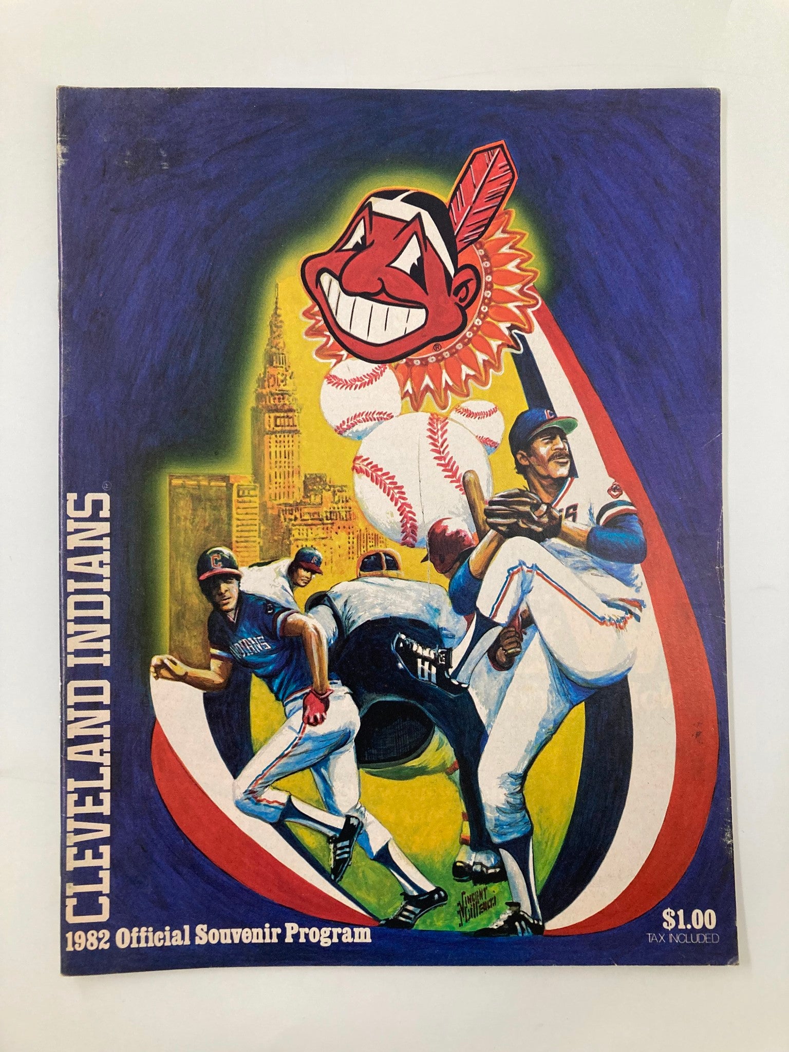 1982 MLB Cleveland Indians vs Seattle Mariners Official Souvenir Program