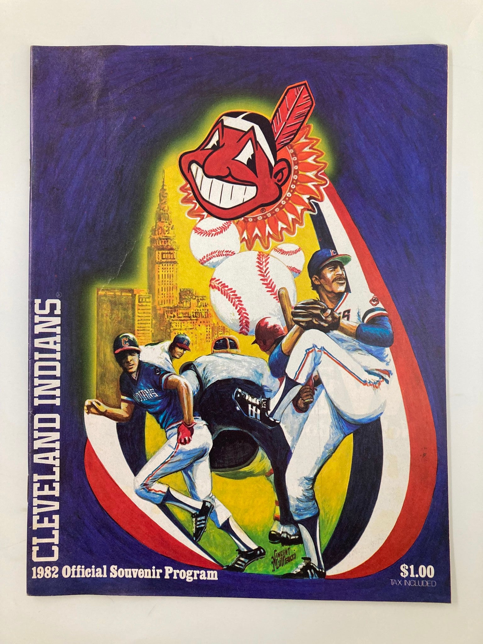 1982 MLB Cleveland Indians vs Baltimore Orioles Official Souvenir Program