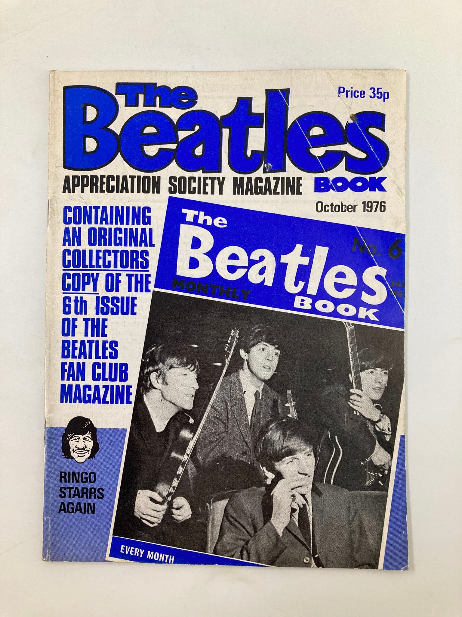 The Beatles Book Monthly Magazine October 1976 #6 Ringo Starrs Again No Label