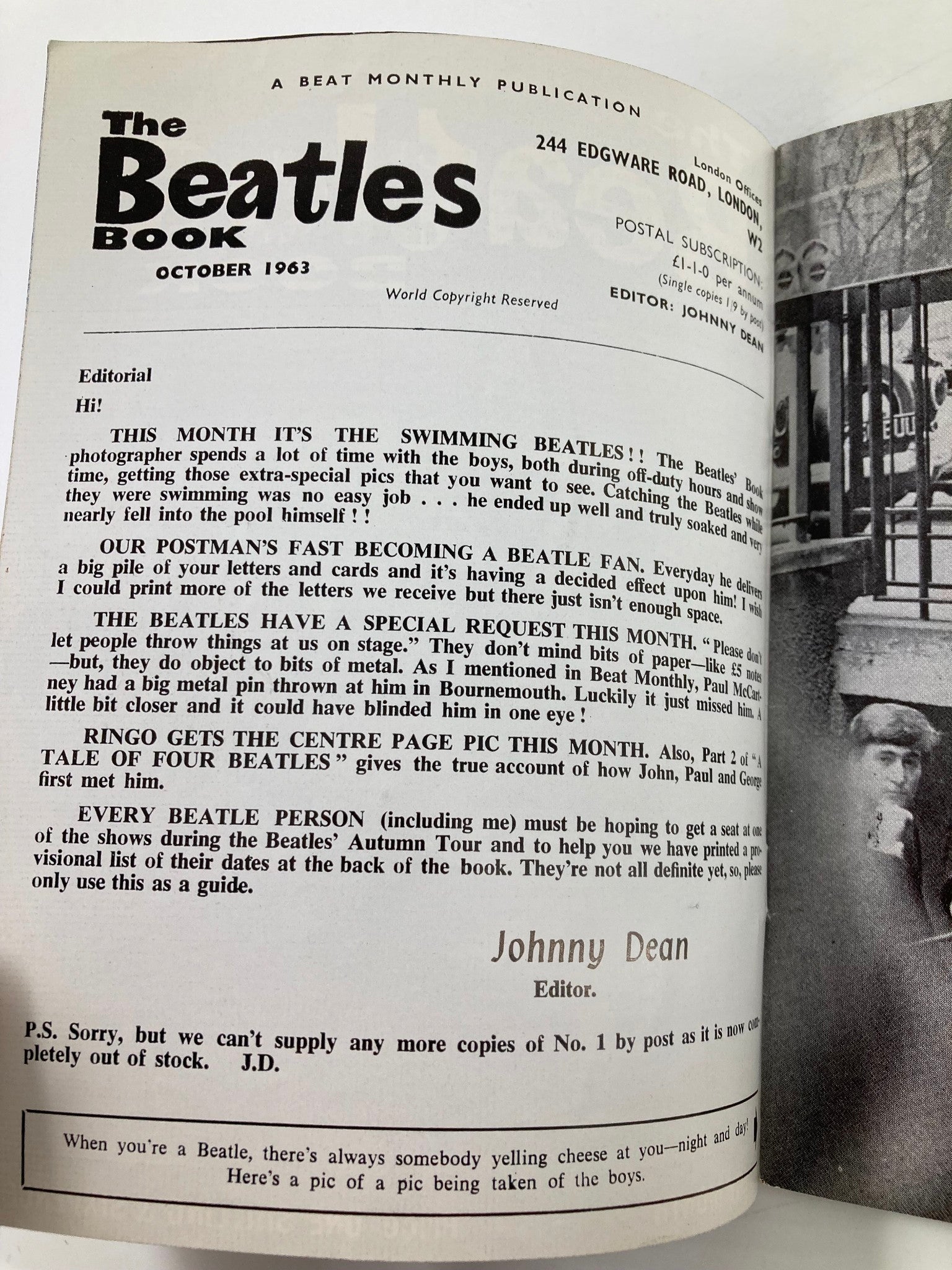 The Beatles Book Monthly Magazine July 1976 #3 A Tale of Four Beatles No Label