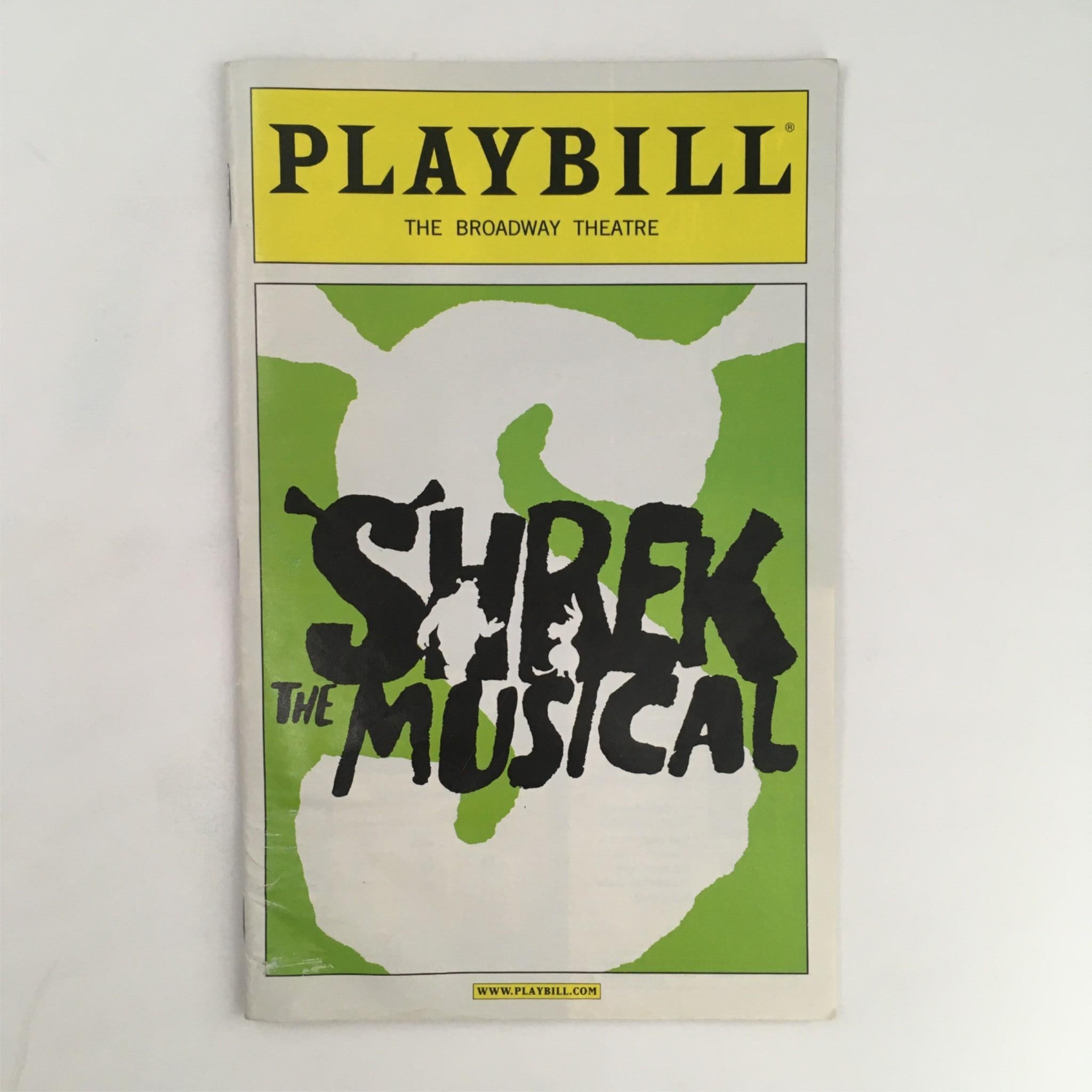 2009 Playbill Shrek The Musical by Jason Moore at The Broadway Theatre