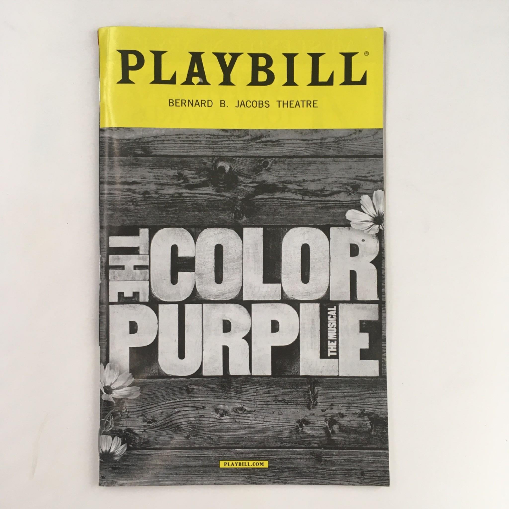 2016 Playbill The Color Purple by John Doyle at Bernard B. Jacobs Theatre