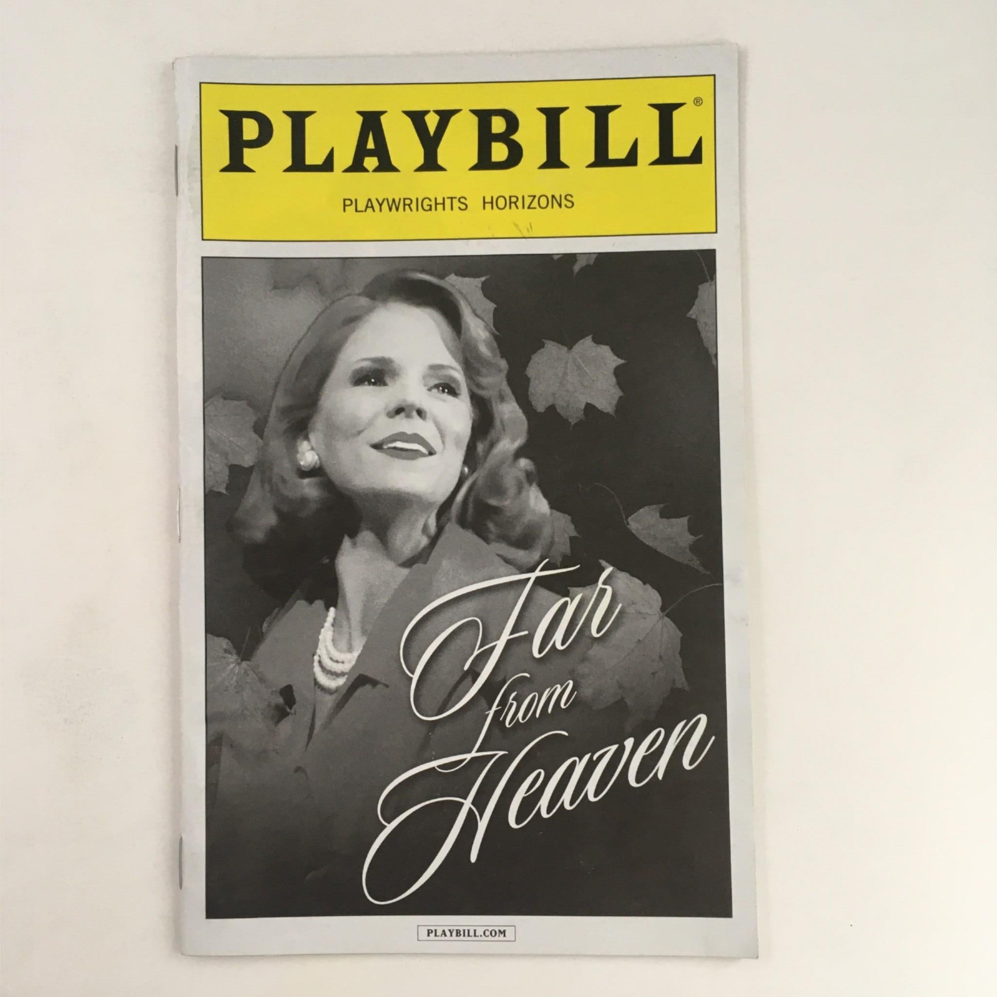 2013 Playbill Far From Heaven by Michael Greif at Playwrights Horizons