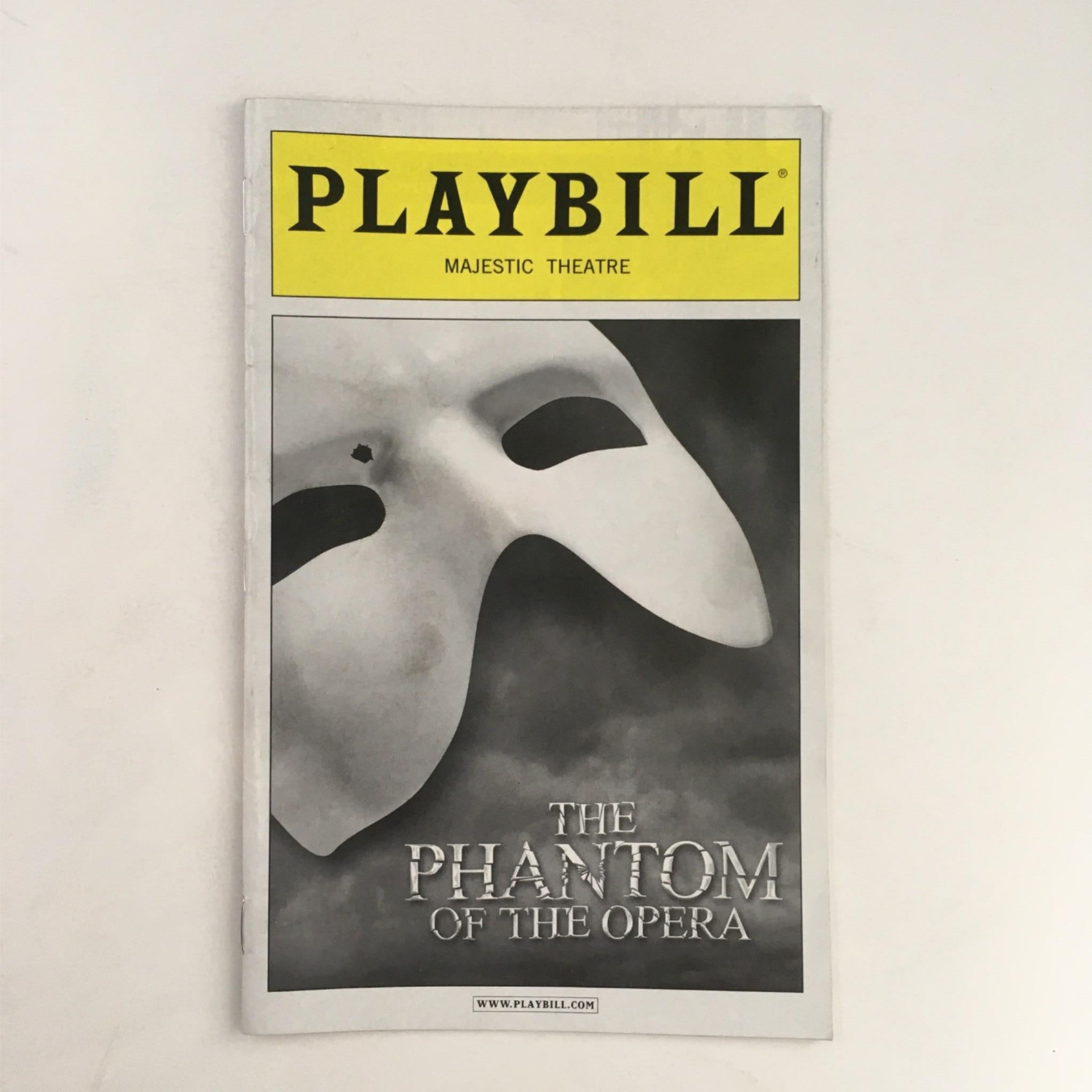 2016 Playbill The Phantom Of The Opera by Harold Prince at Majestic Theatre