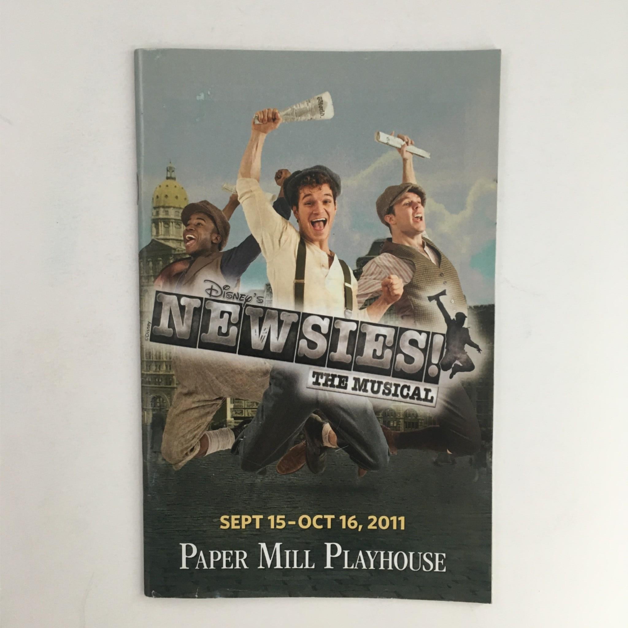 2011 Playbill Newsies The Musical by Jeff Calhoun at Paper Mill Playhouse